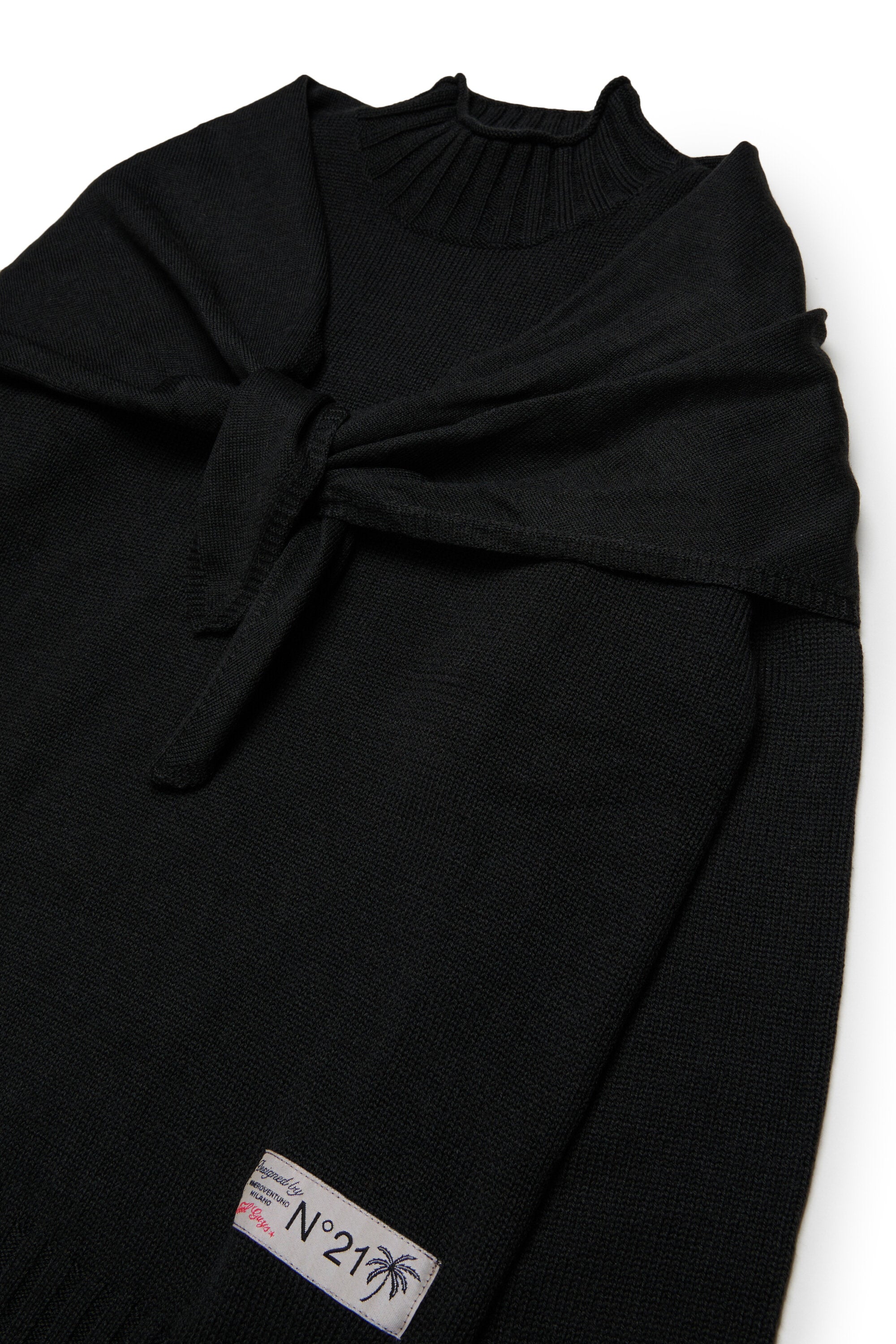 Rundhals-Pullover mit Logo