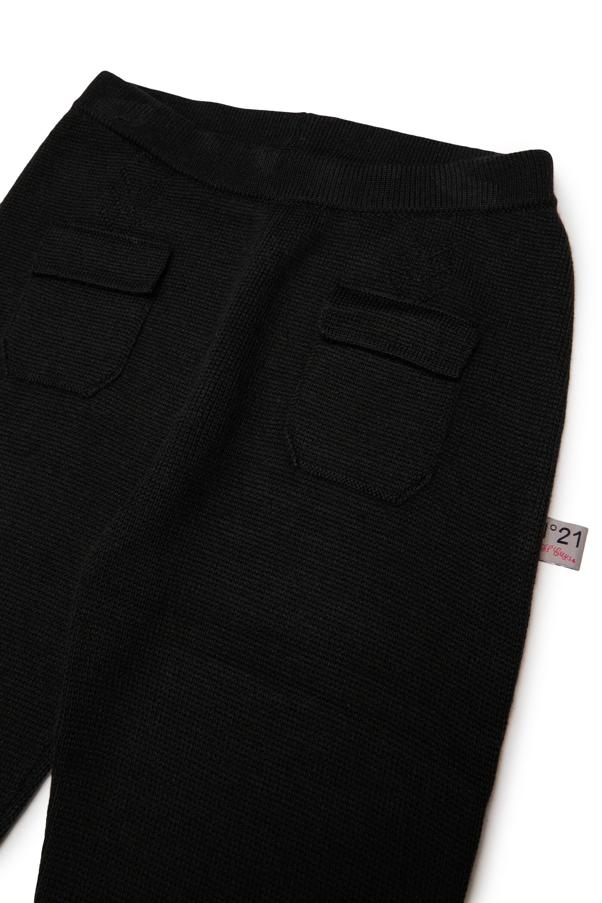 Pantalon flare en maille côtelée