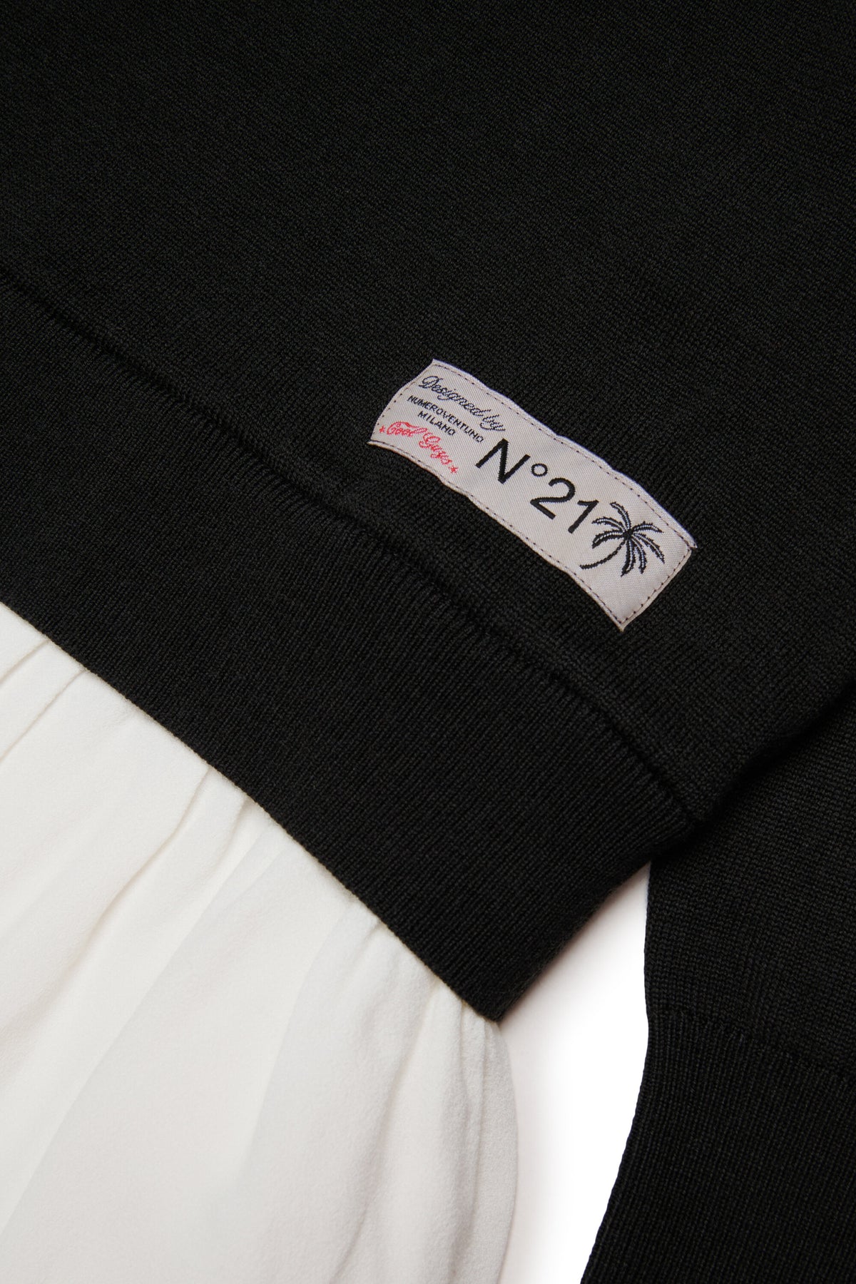 Knit dress with logo