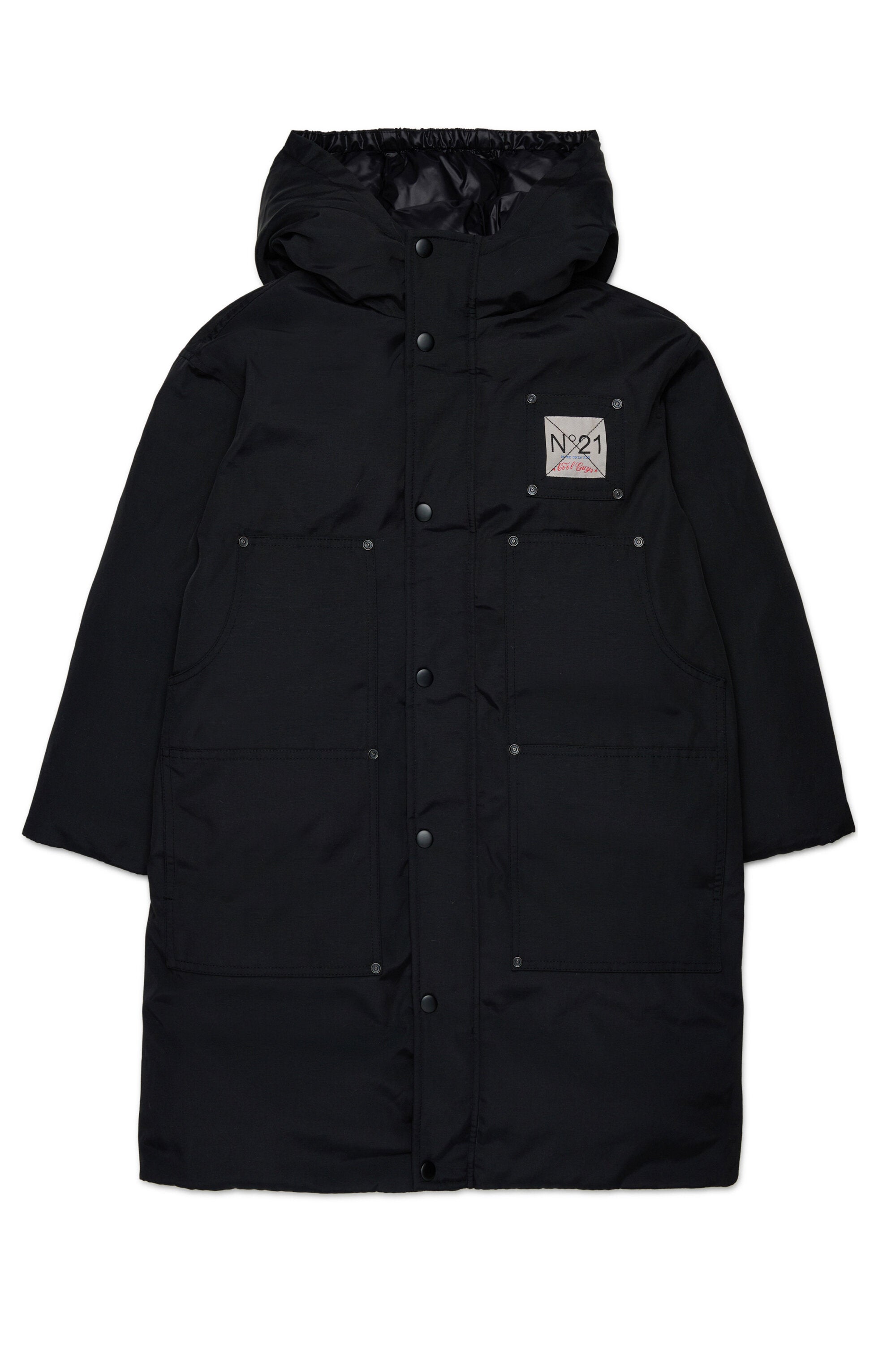 Gefütterte Jacke mit aufgedrucktem Logo