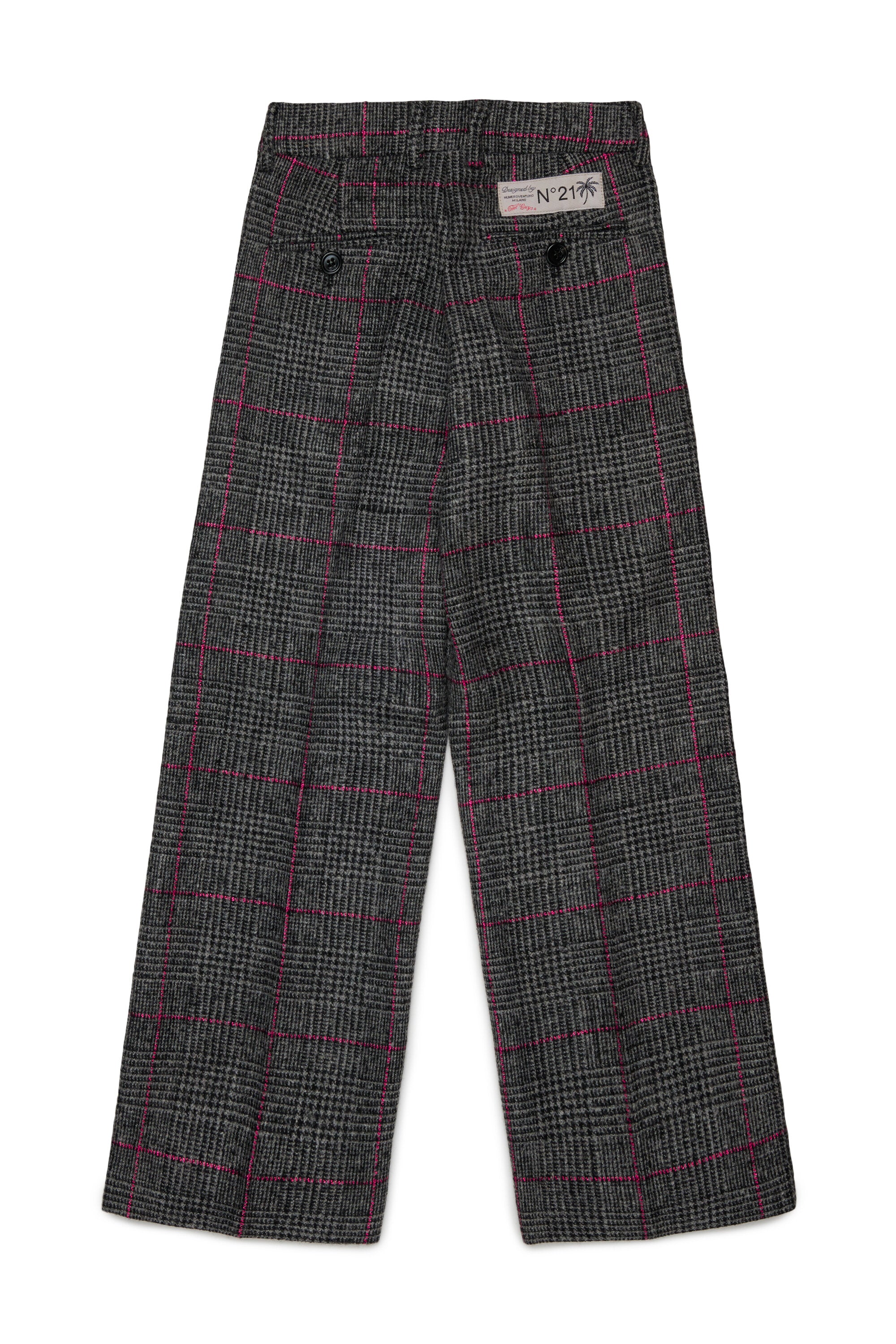 Pantalones formales con estampado de cuadros