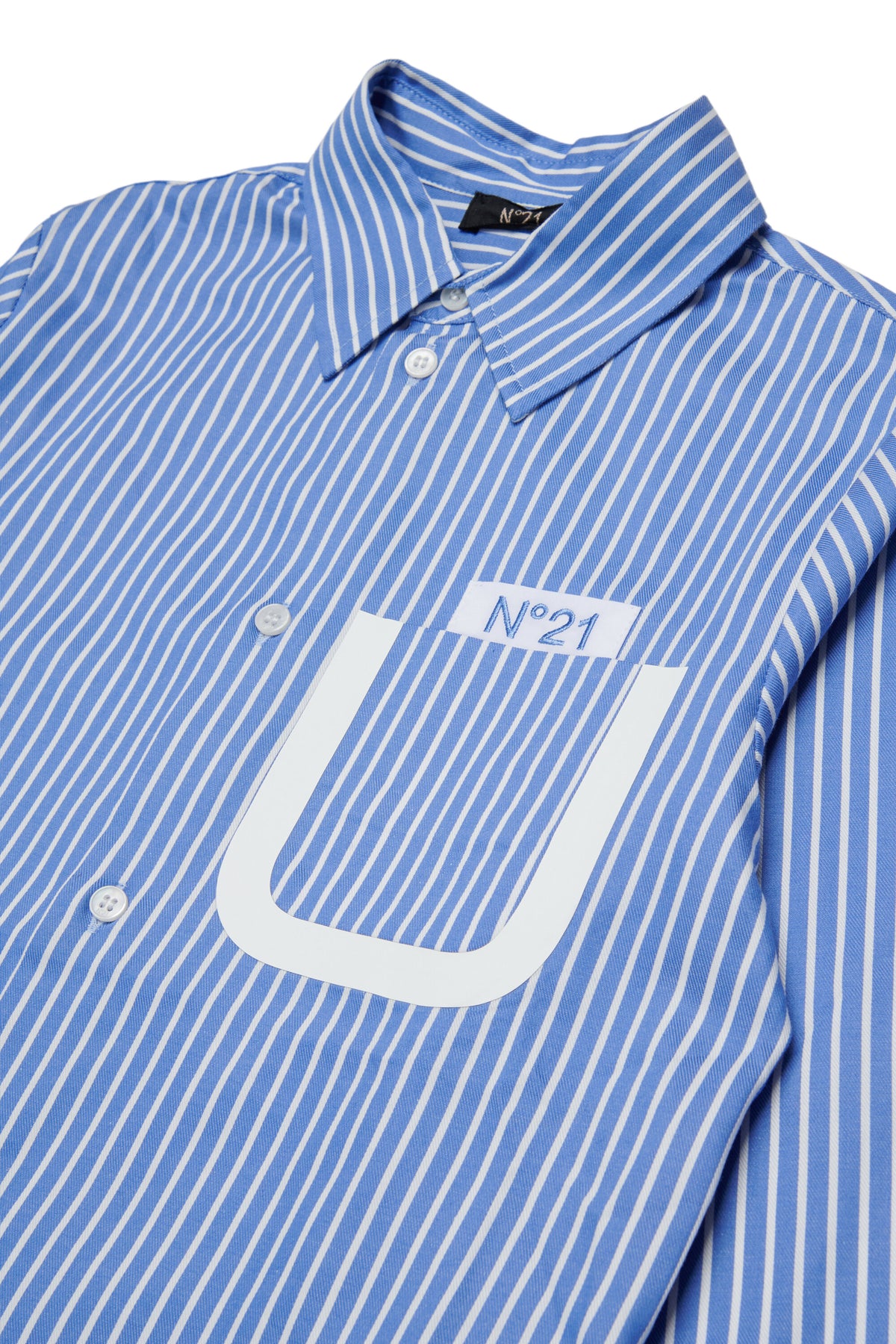 Striped shirt with logo