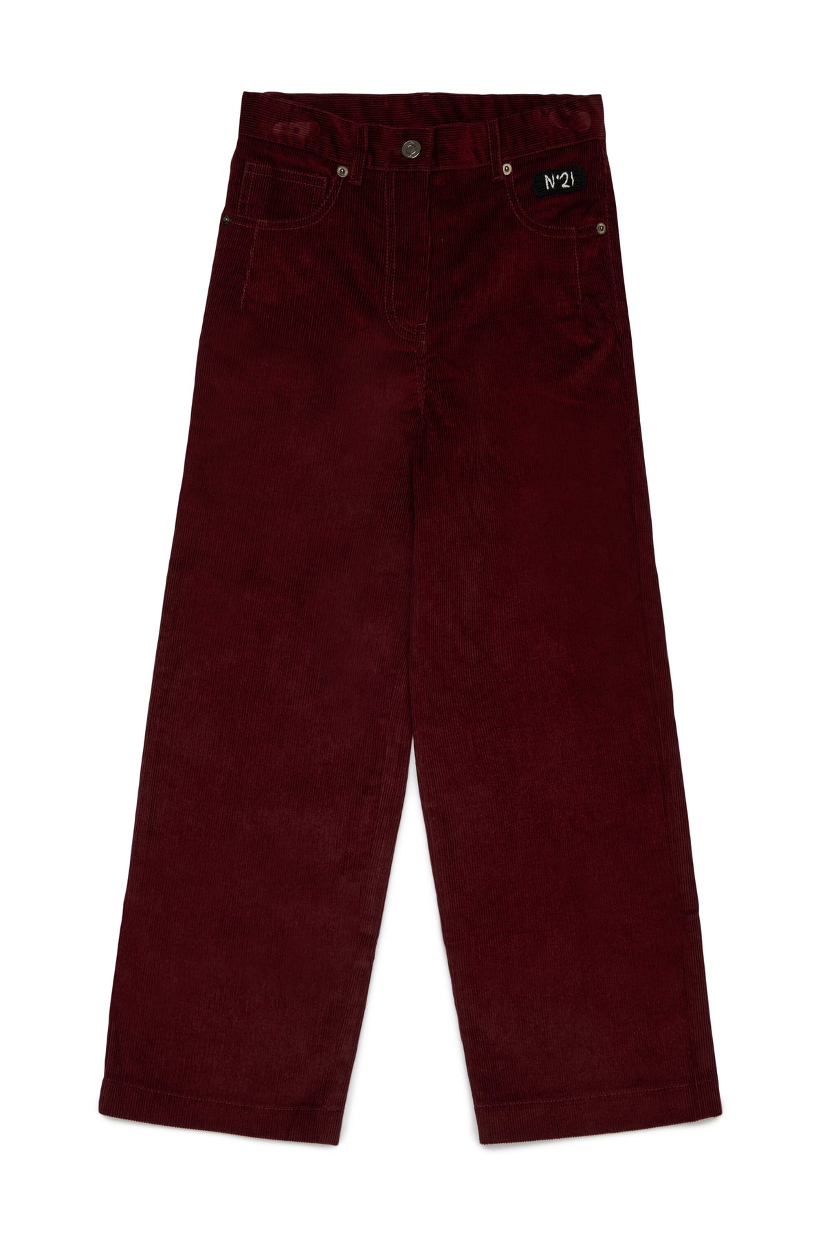Pantaloni in velluto con logo