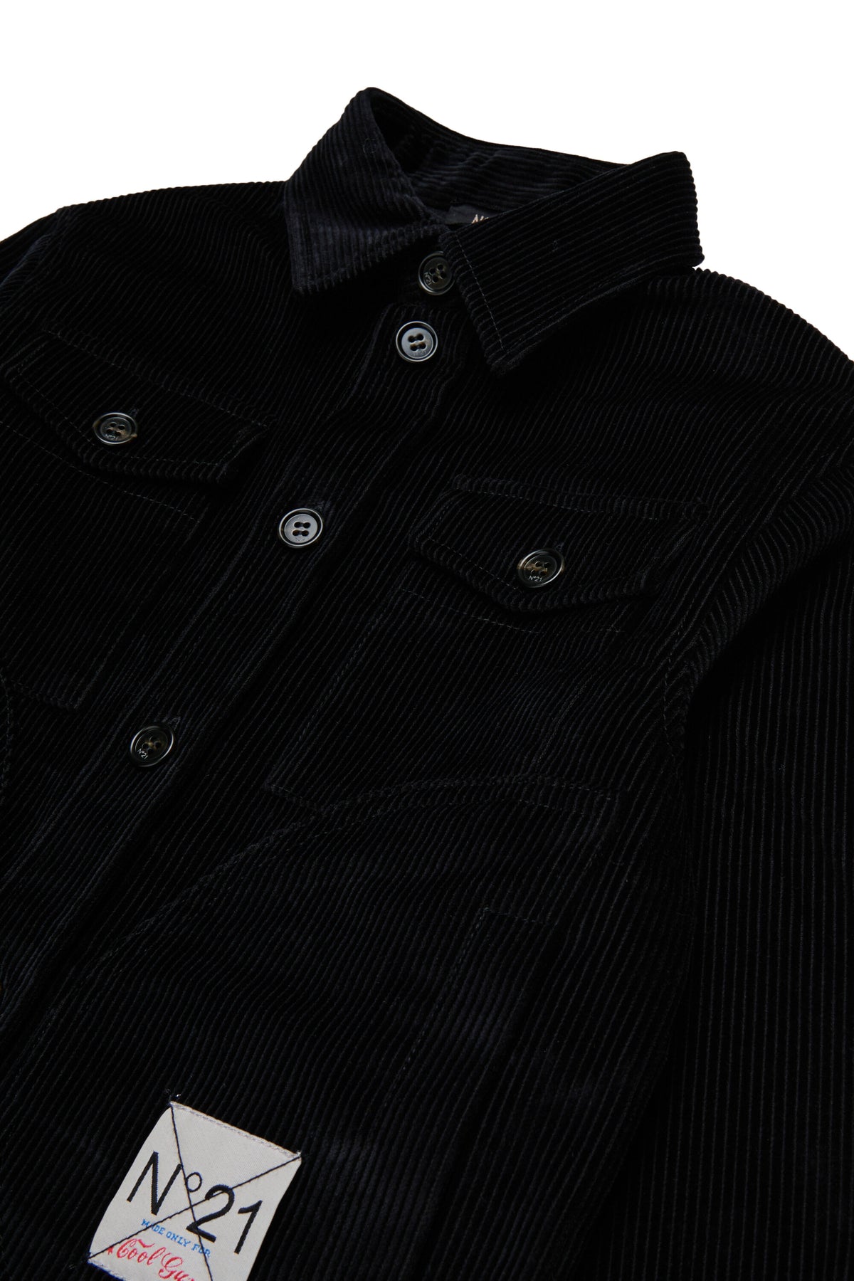 Corduroy shirt with logo