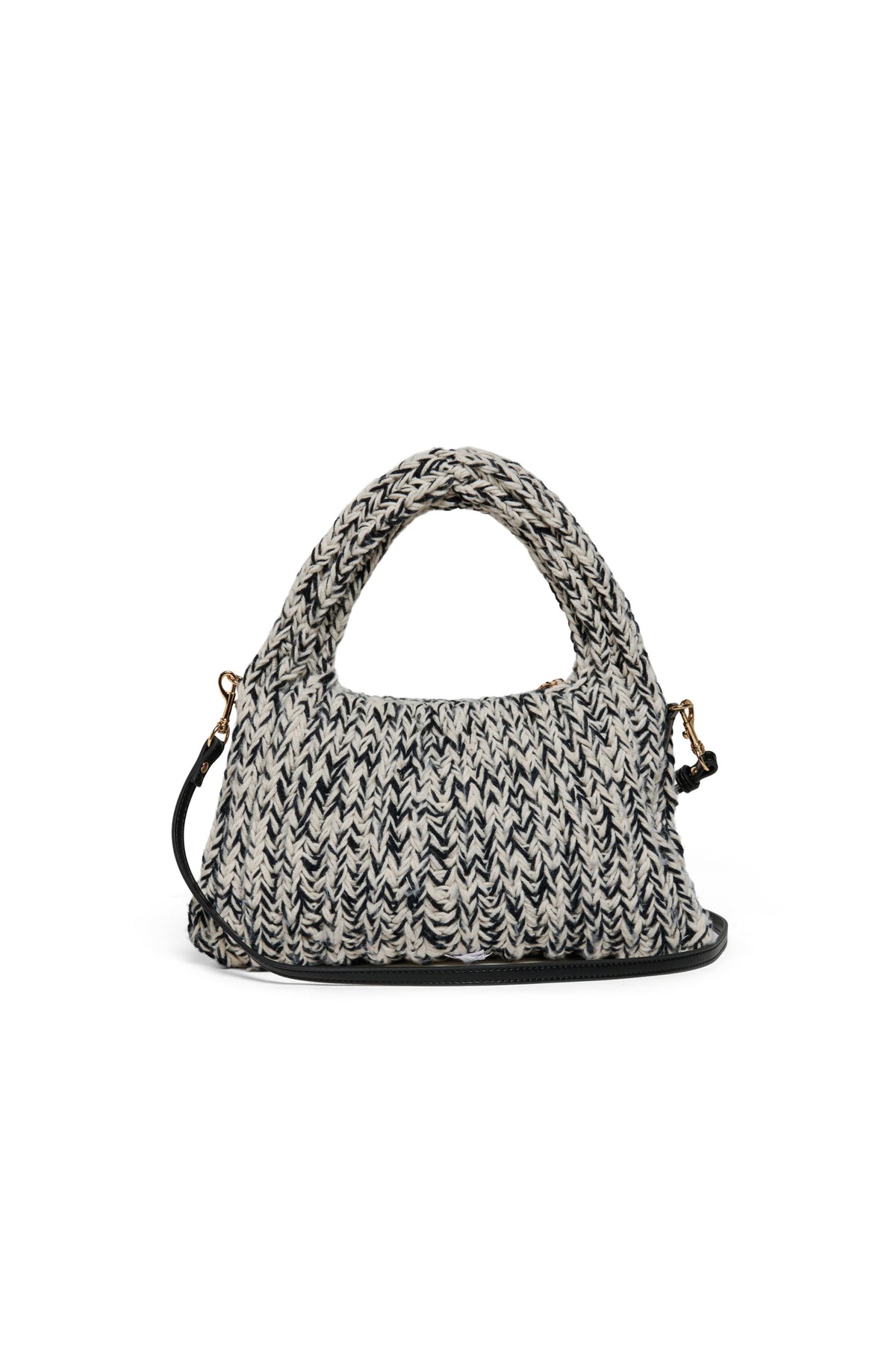 Knitted cross-body bag