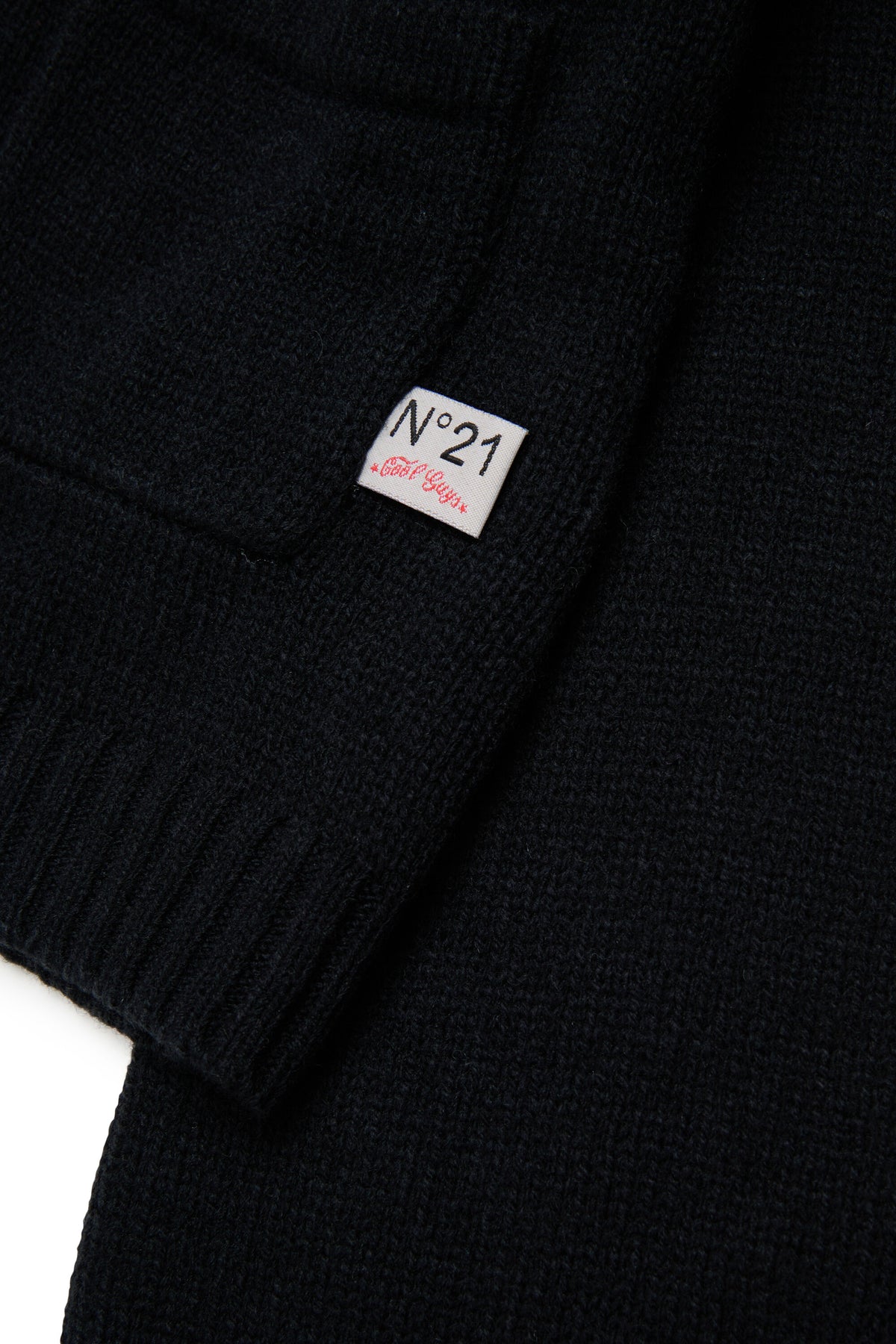 Cardigan with floral embroidery on the back