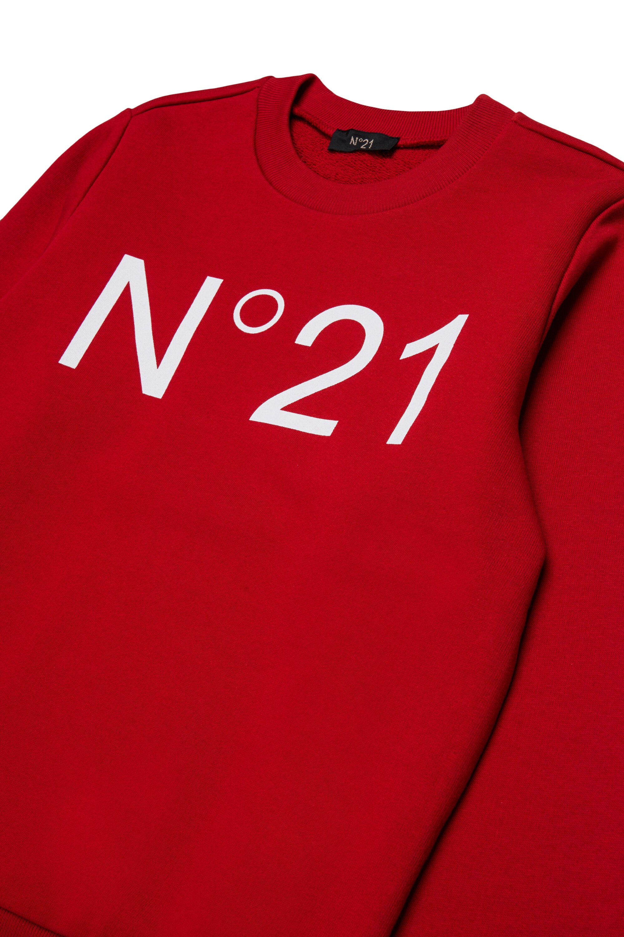 Cotton crew-neck sweatshirt with logo