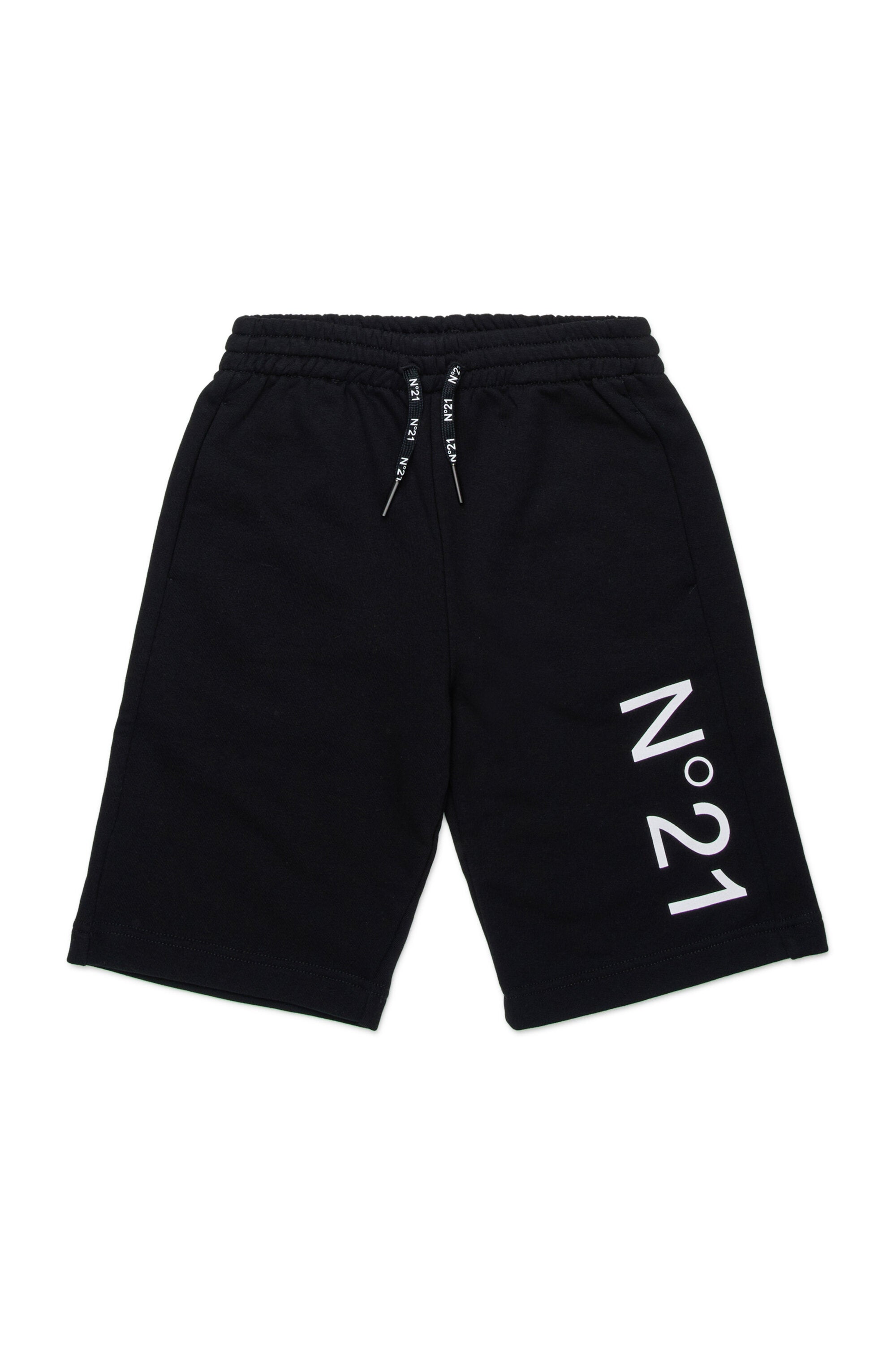 Fleece shorts with logo
