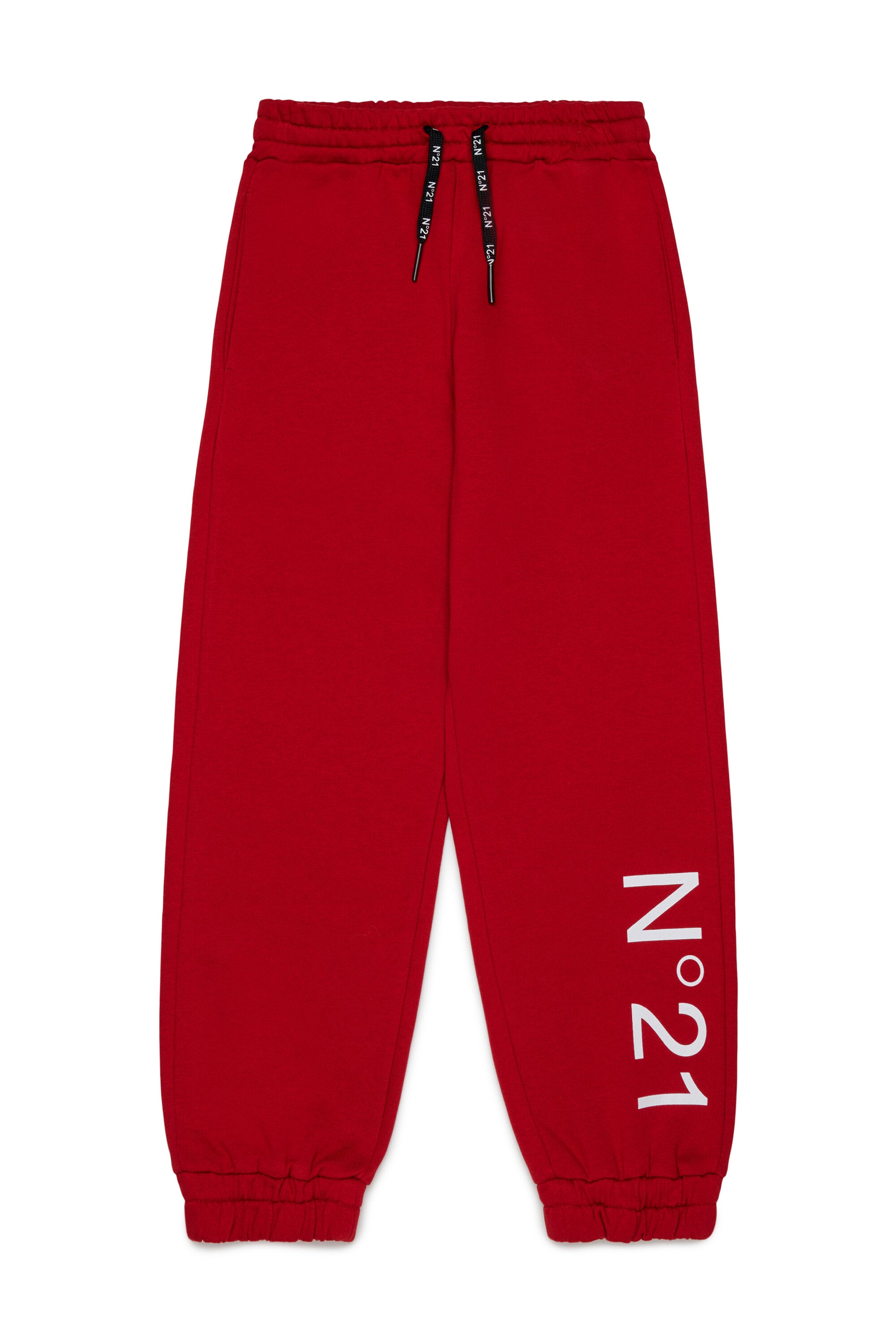 Pink fleece trousers with logo