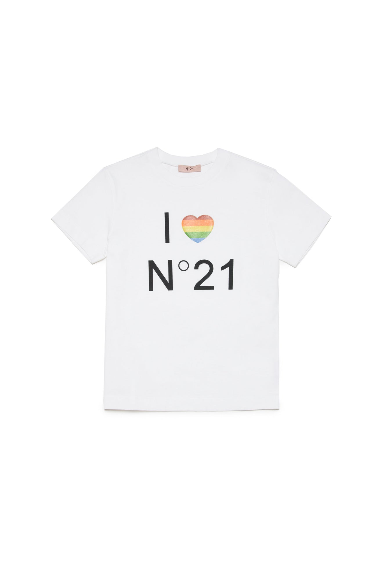 T-shirt branded with I Love N°21 logo 