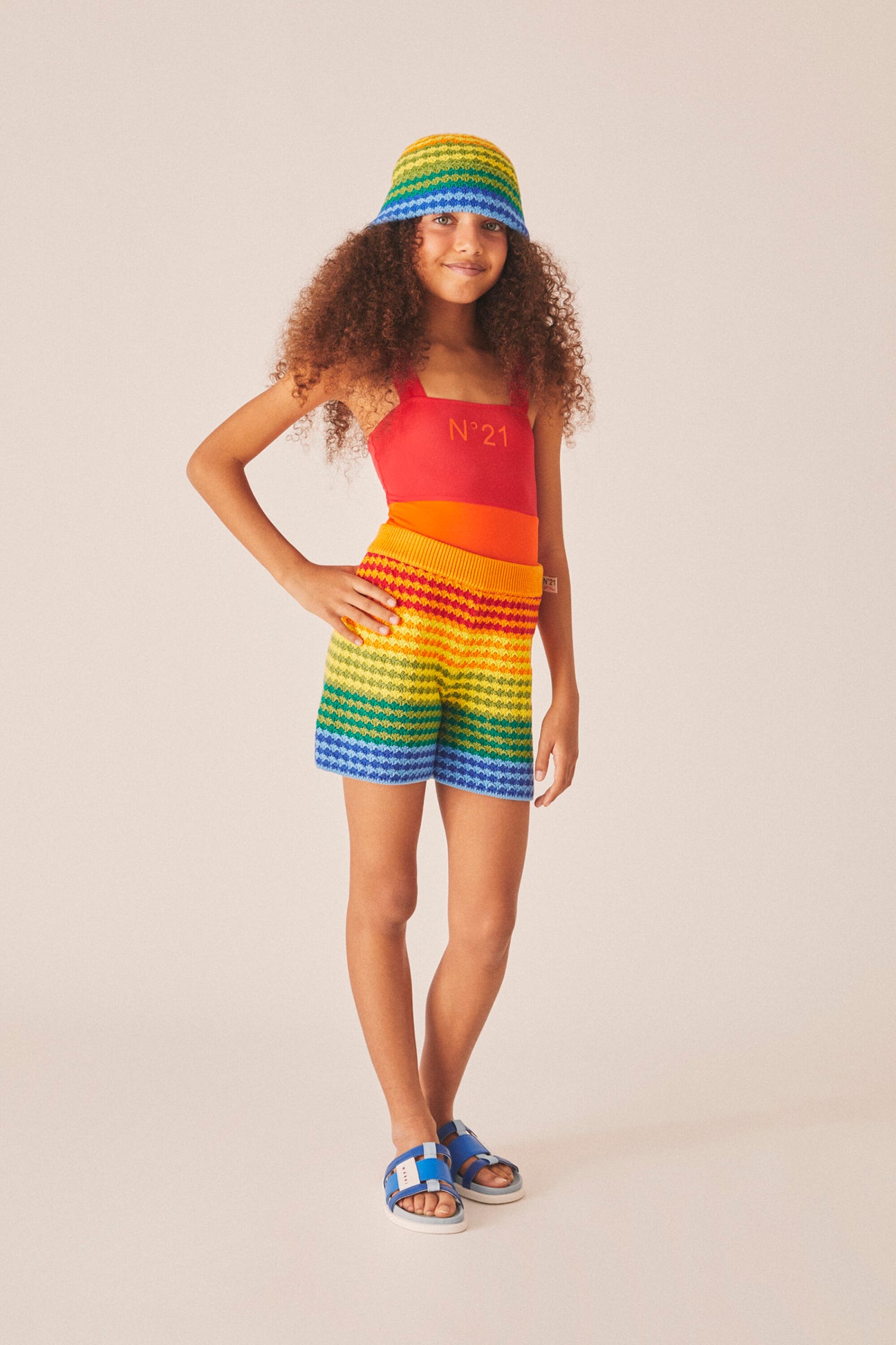 Shorts in maglia Rainbow Crochet 