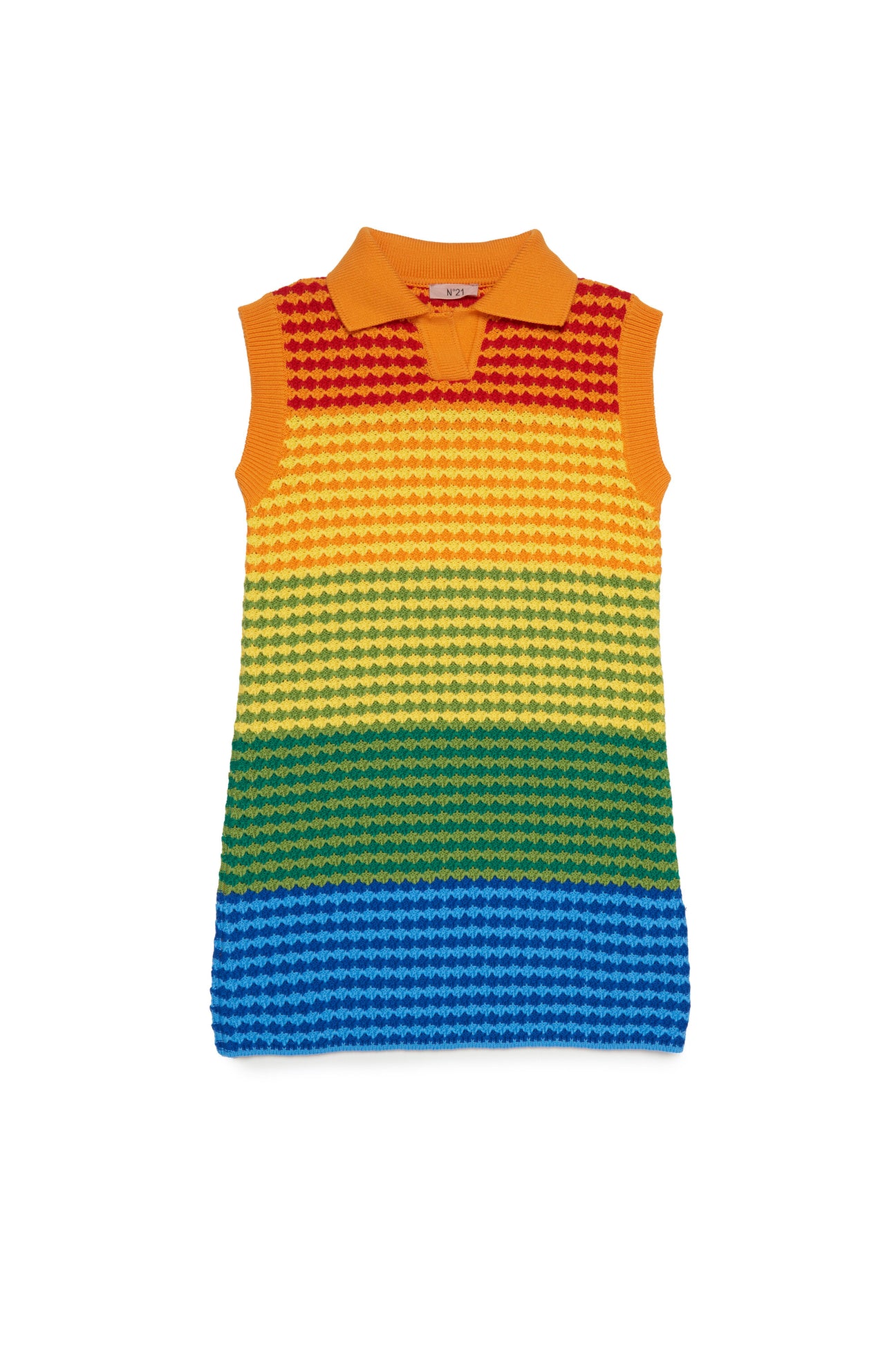 Abito smanicato in maglia Rainbow Crochet Abito smanicato in maglia Rainbow Crochet