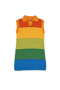 Abito smanicato in maglia Rainbow Crochet
