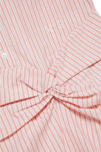 Striped poplin shirt dress