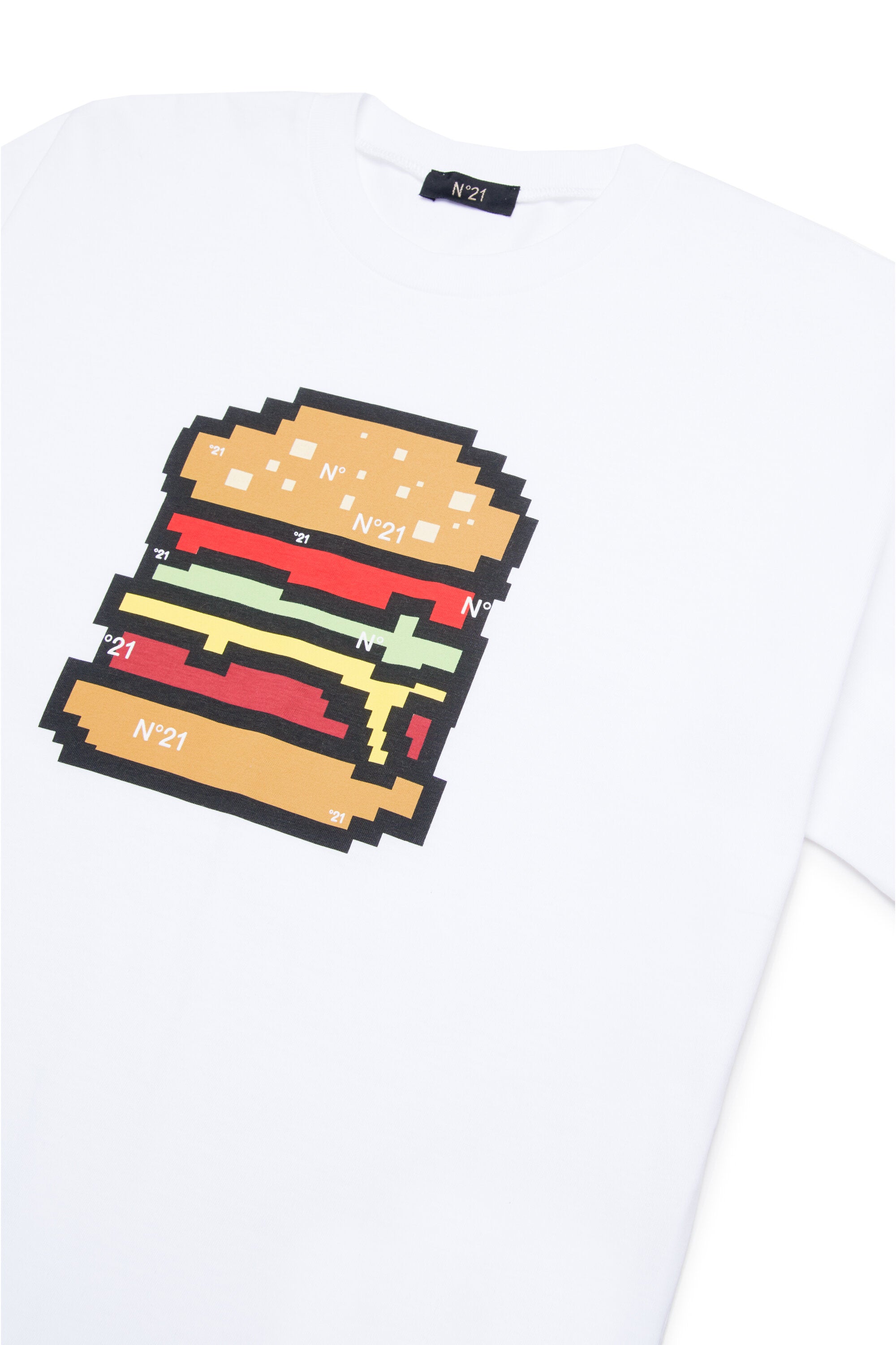 T-shirt con grafica hamburger