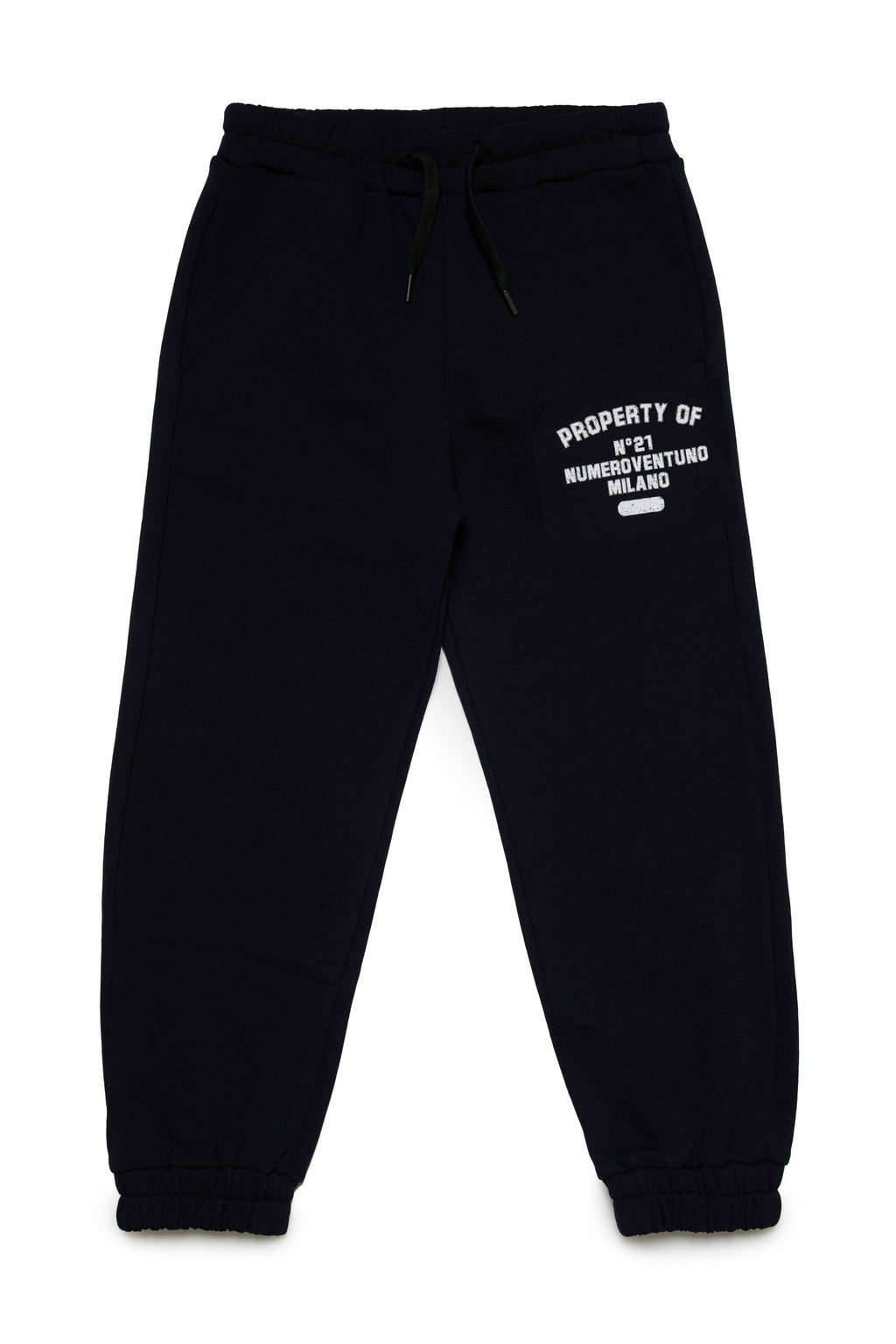 Fleece jogger pants with vintage logo