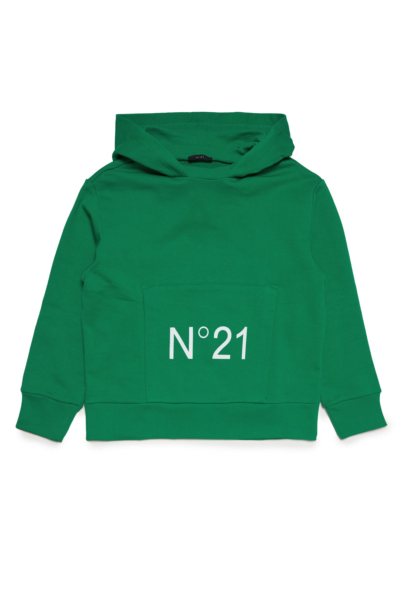 Nº21 Kids draped-detailing cotton hoodie - Purple