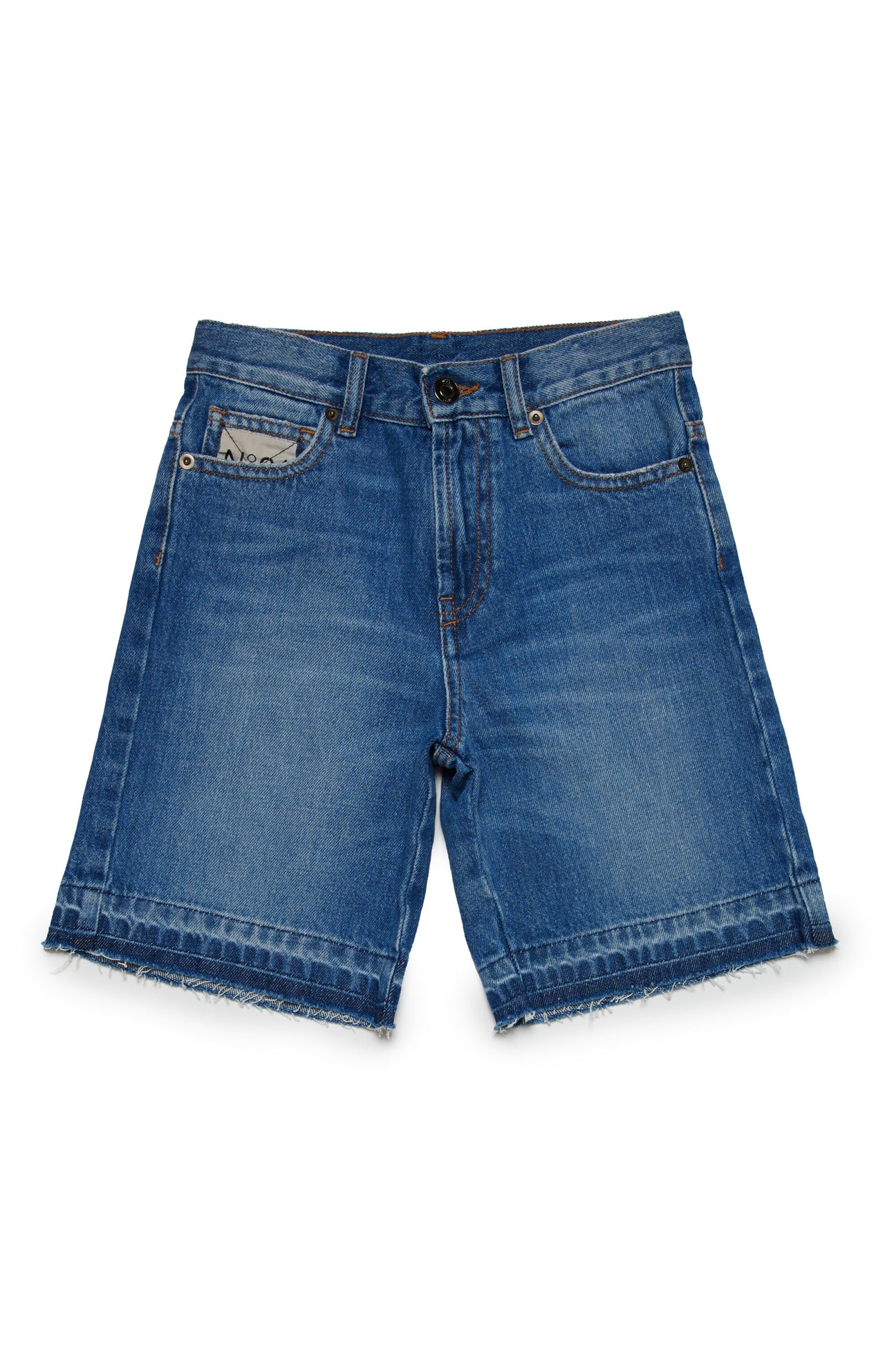 Blue gradient denim shorts 