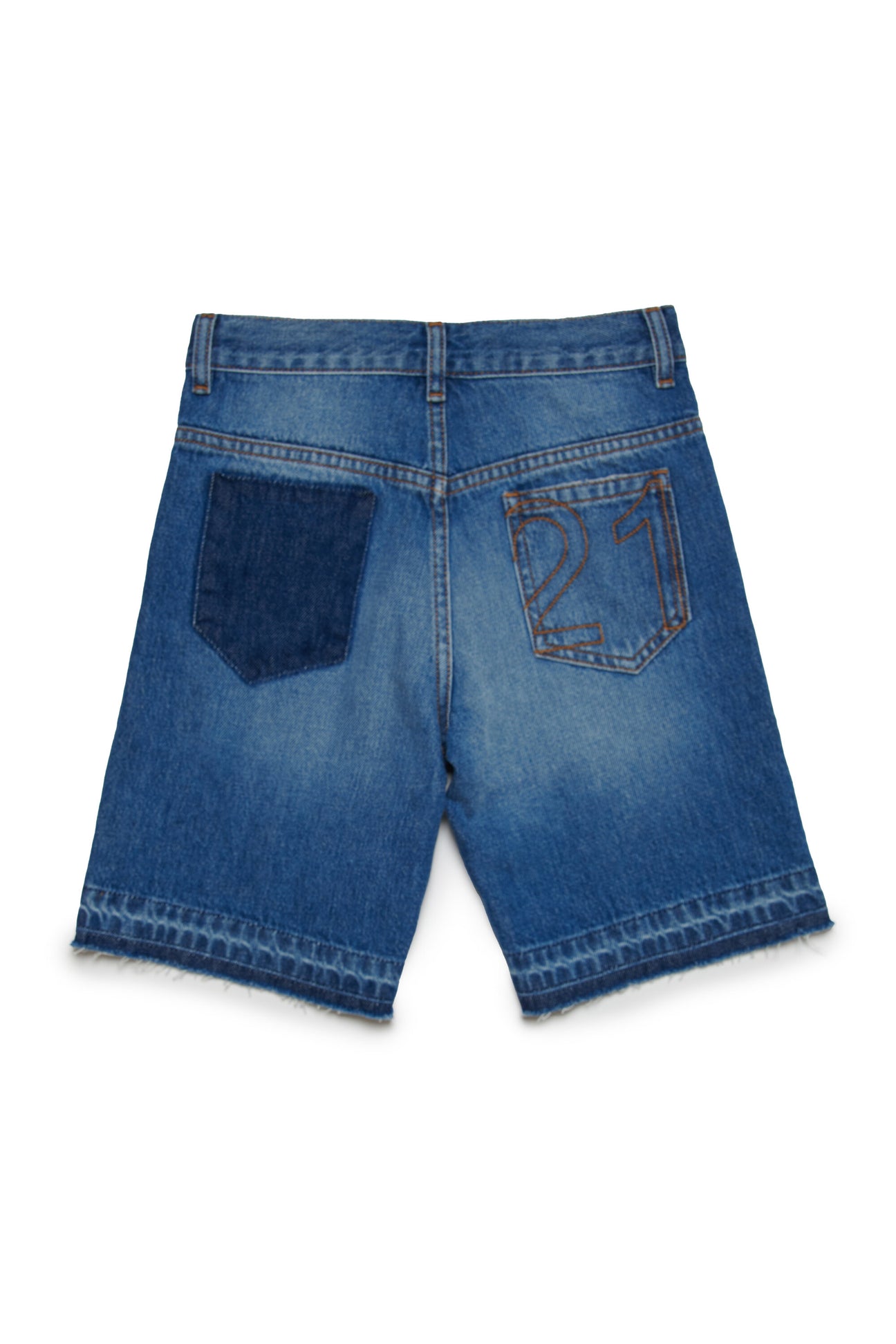 Shorts in denim blu sfumato Shorts in denim blu sfumato