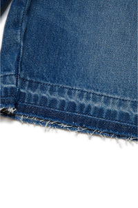Blue gradient denim shorts