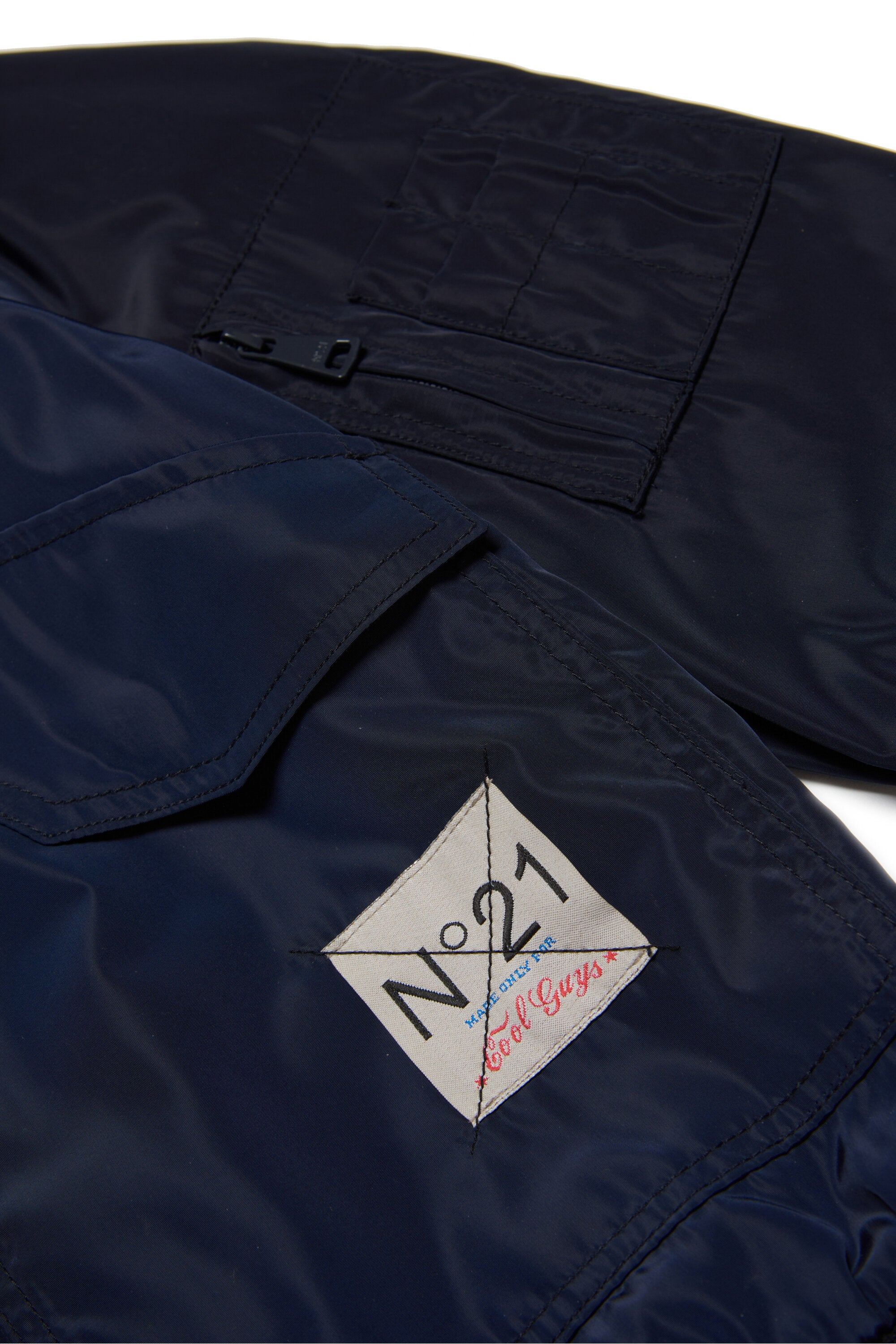 Vintage logo branded bomber jacket