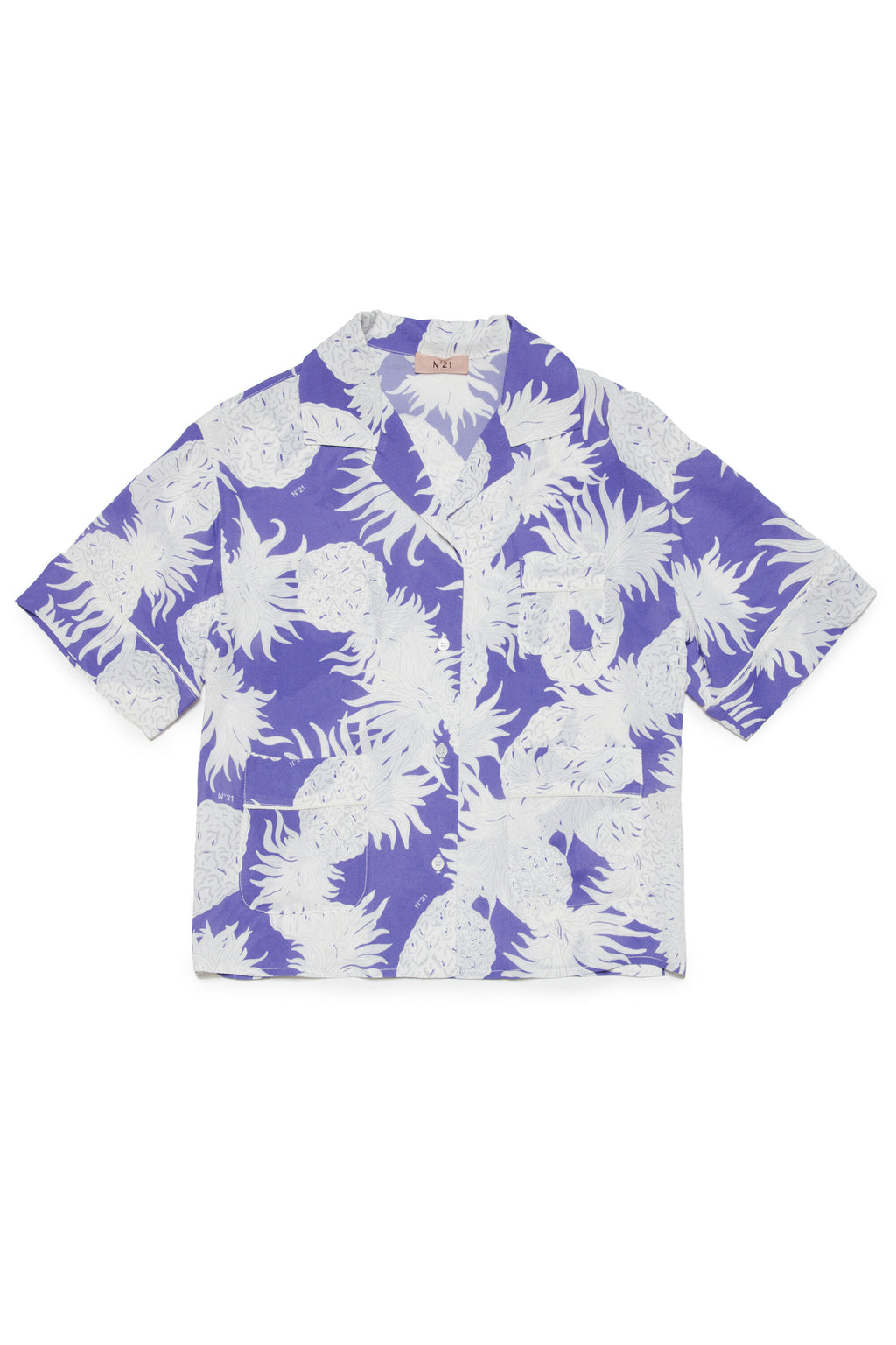 Camisa de crepé allover pineapple