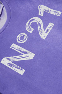 T-shirt con logo effetto pennellata