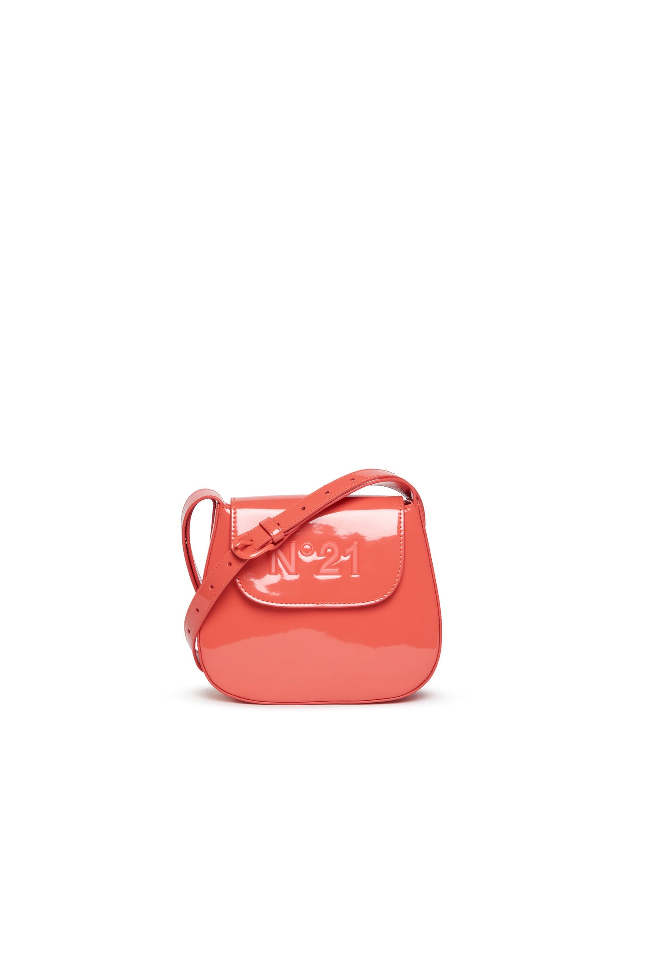 Patent leather branded bag 