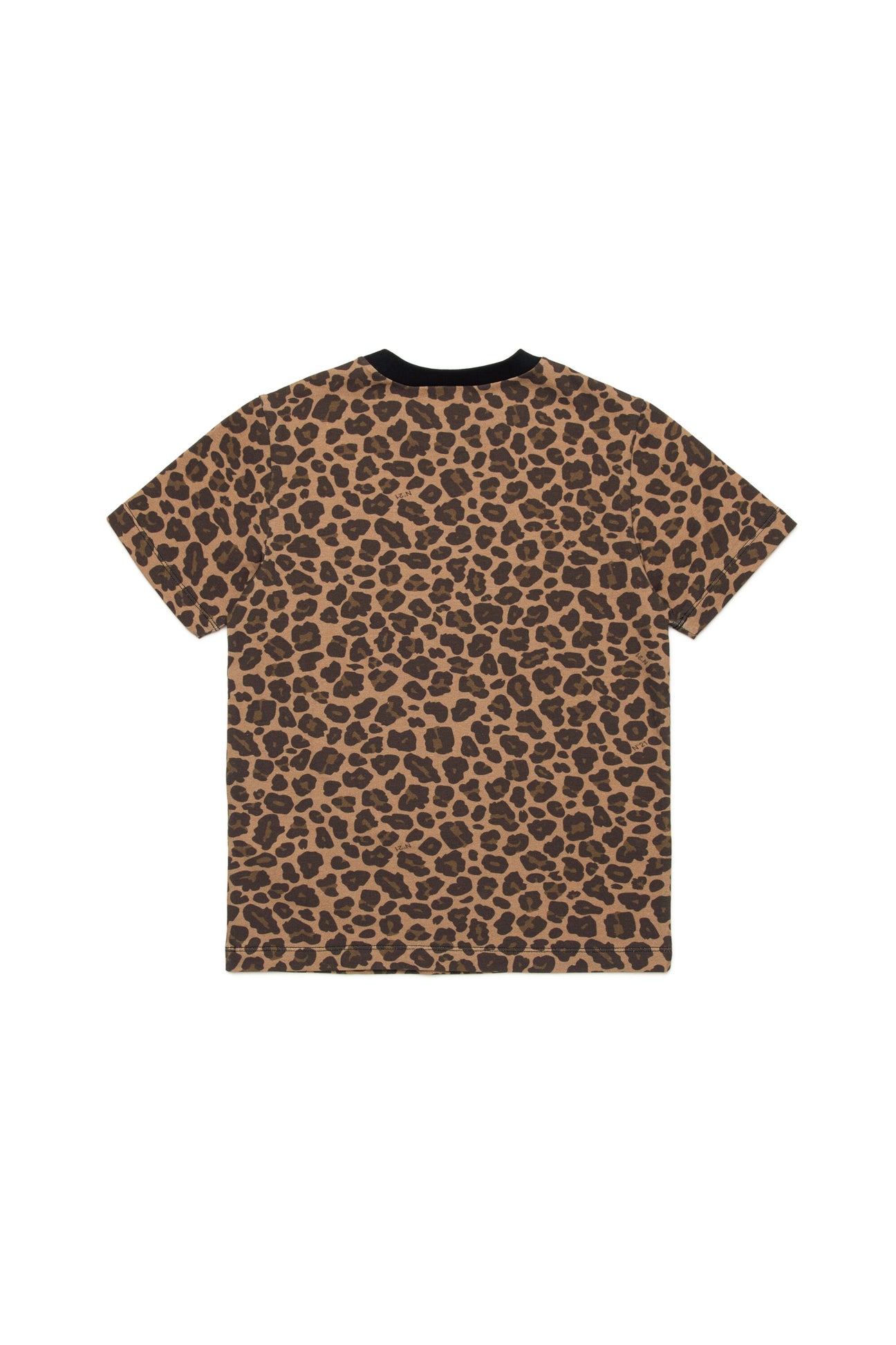 T-shirt leopardata con logo T-shirt leopardata con logo