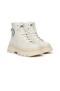 Statement lace-up boots with logo