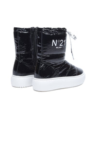 Padded ankle boots with logo