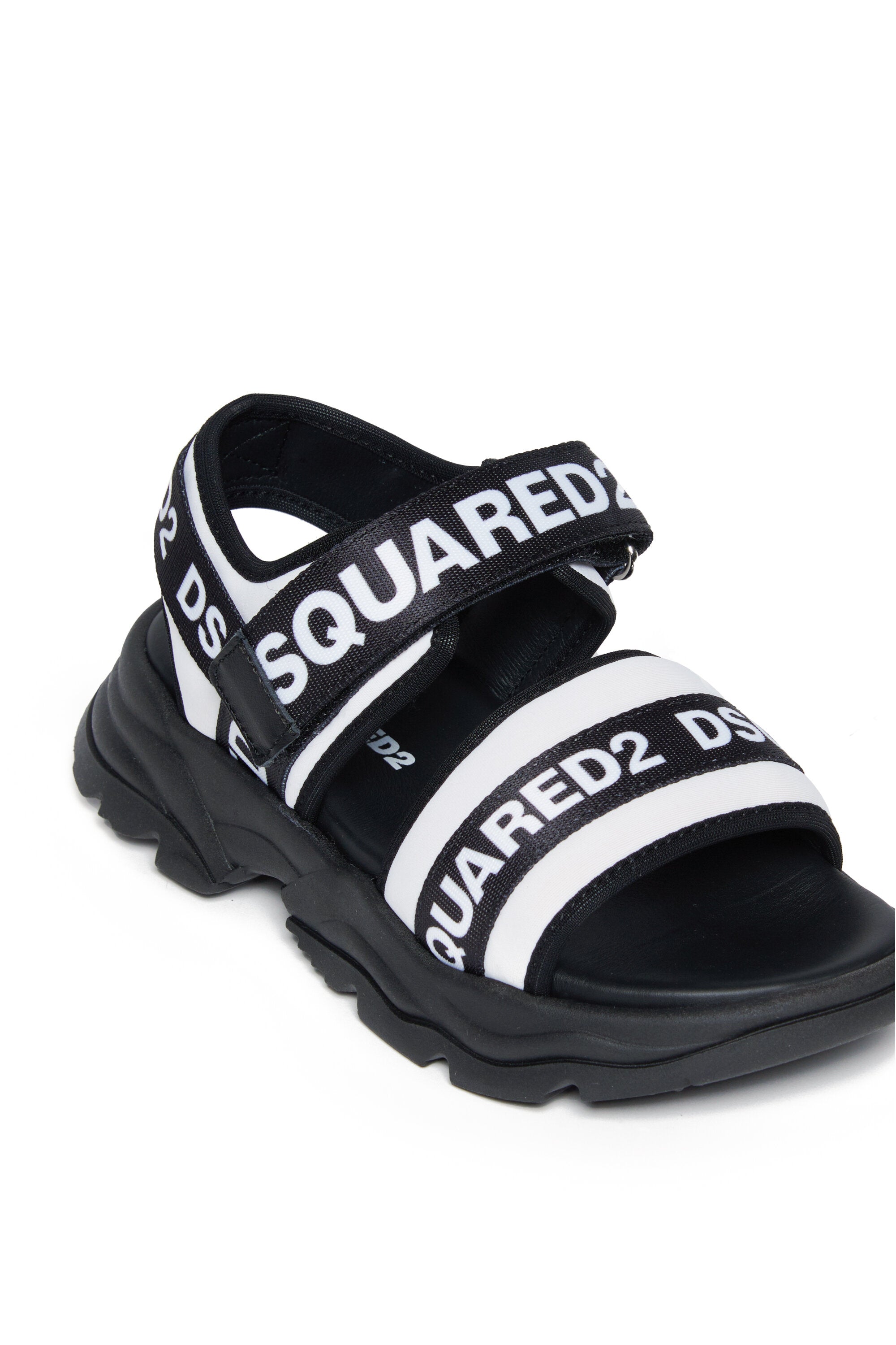 Sandals with strap and logo