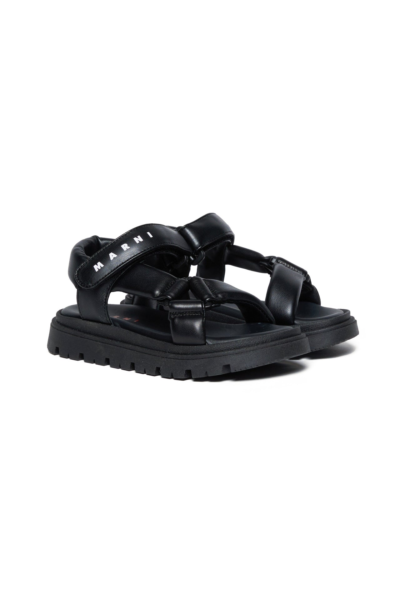 Puffy sandals in faux leather Puffy sandals in faux leather