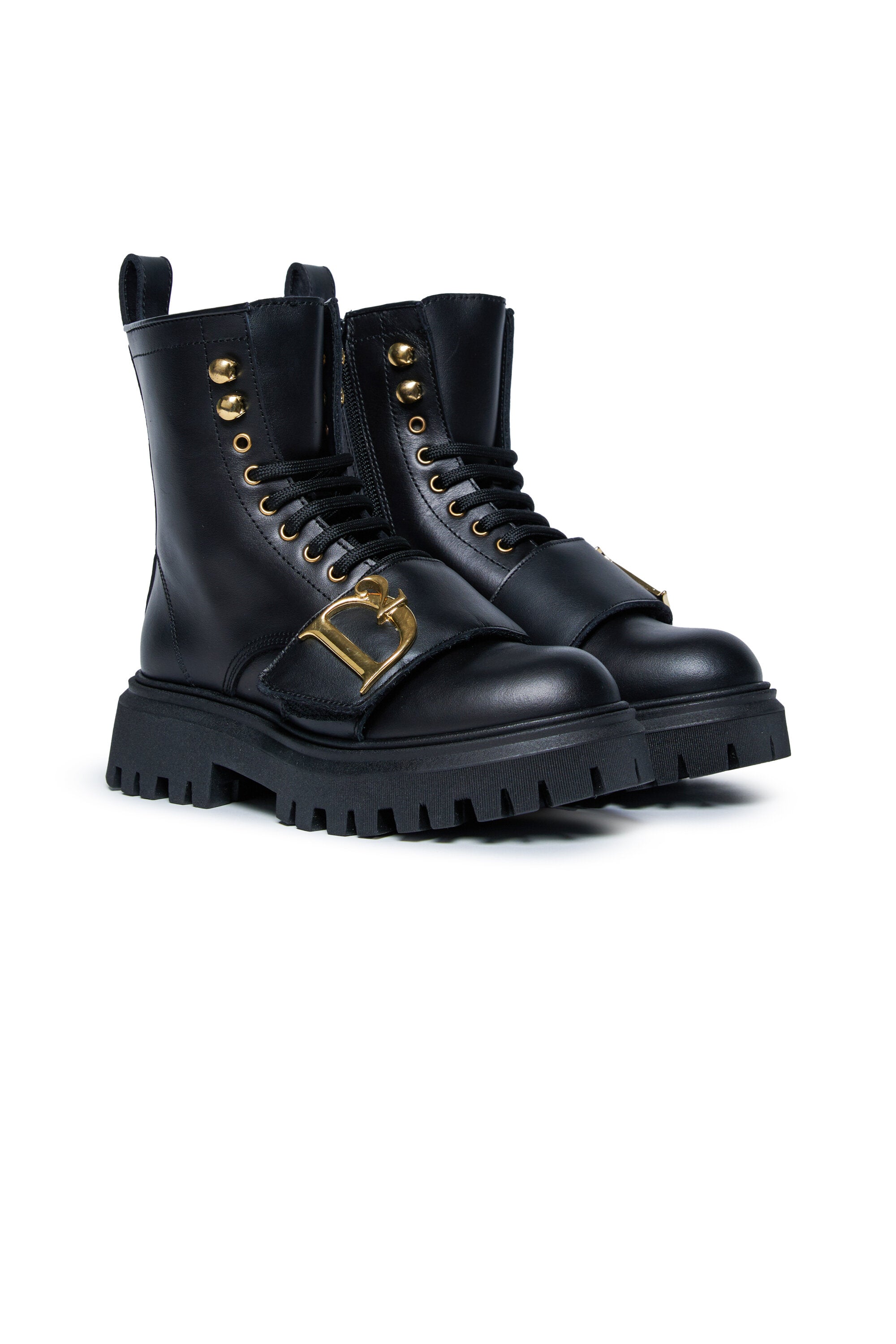 DSQUARED2 Statement lace-up boots with logo | BRAVE KID