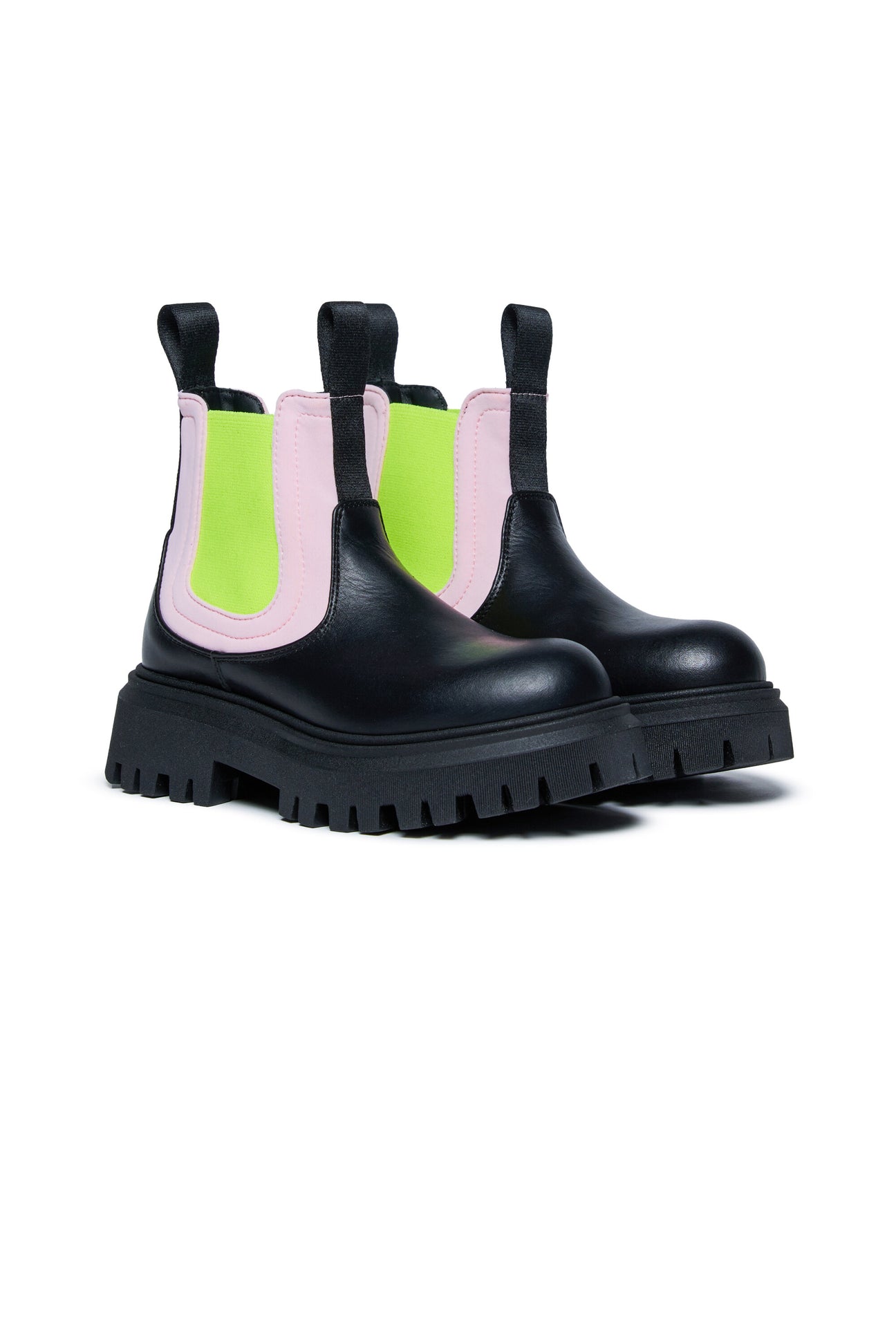 Chelsea boots with neon elastic Chelsea boots with neon elastic