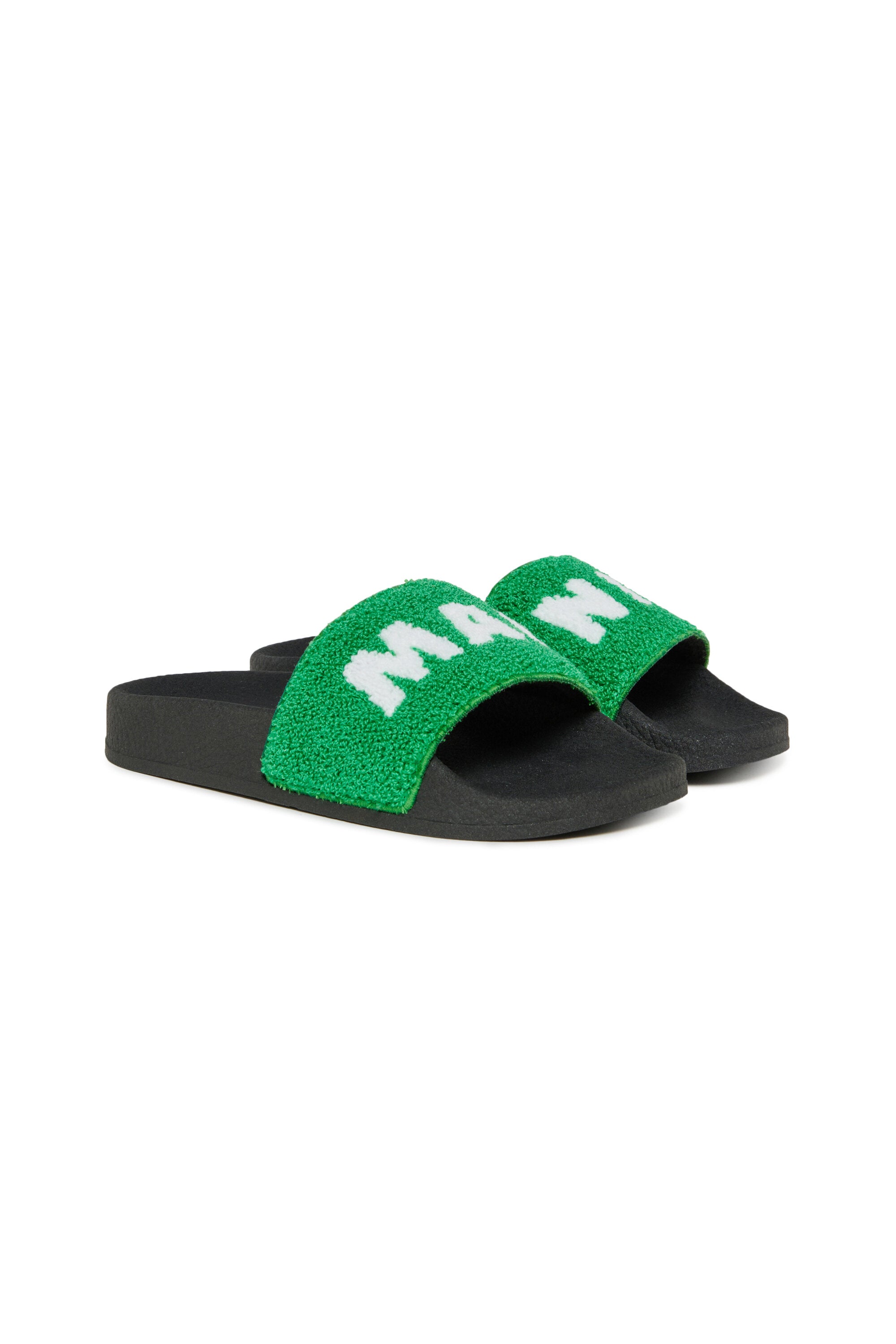 Chaussons en éponge avec logo maxi