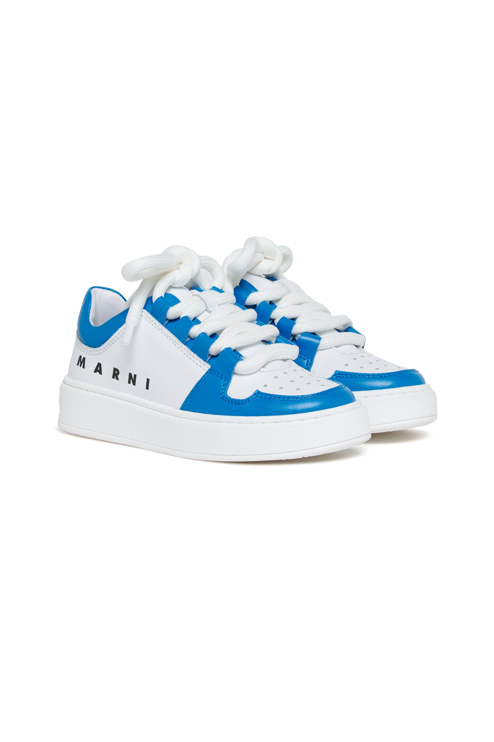 Zapatillas bajas de piel colorblock