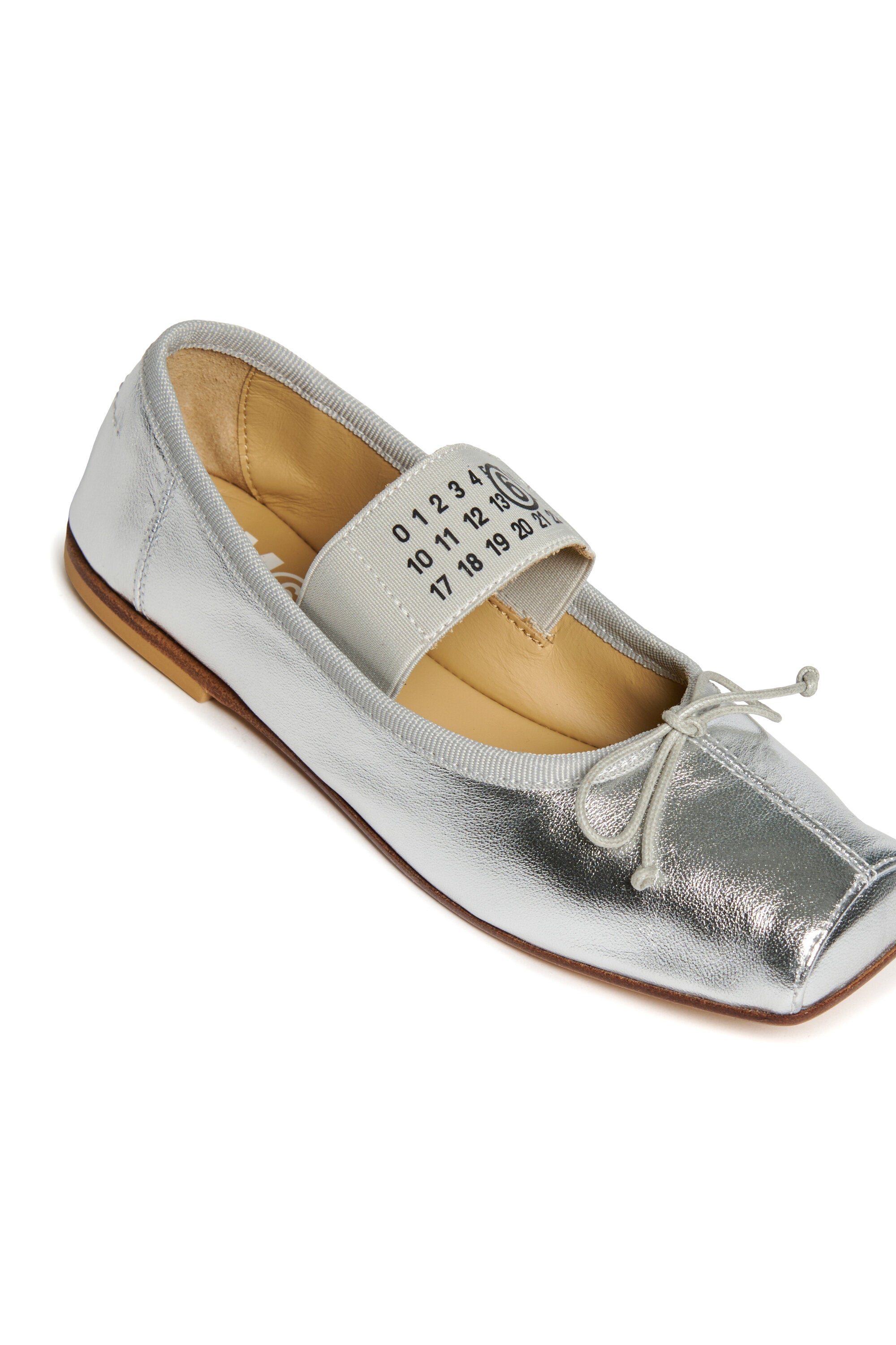 Ballettschuhe aus Leder mit quadratischen Zehen