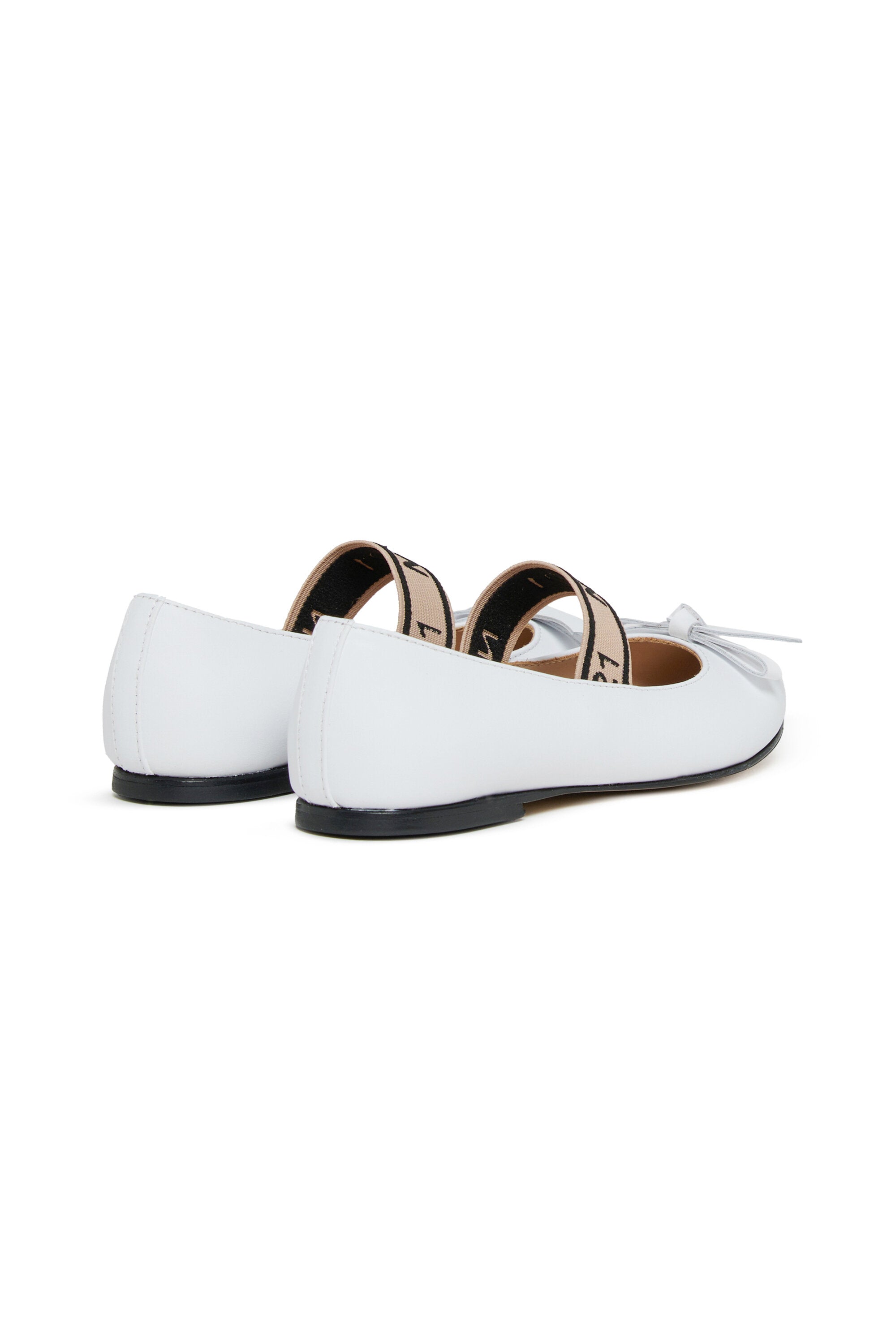 Ballerines en cuir avec noeud