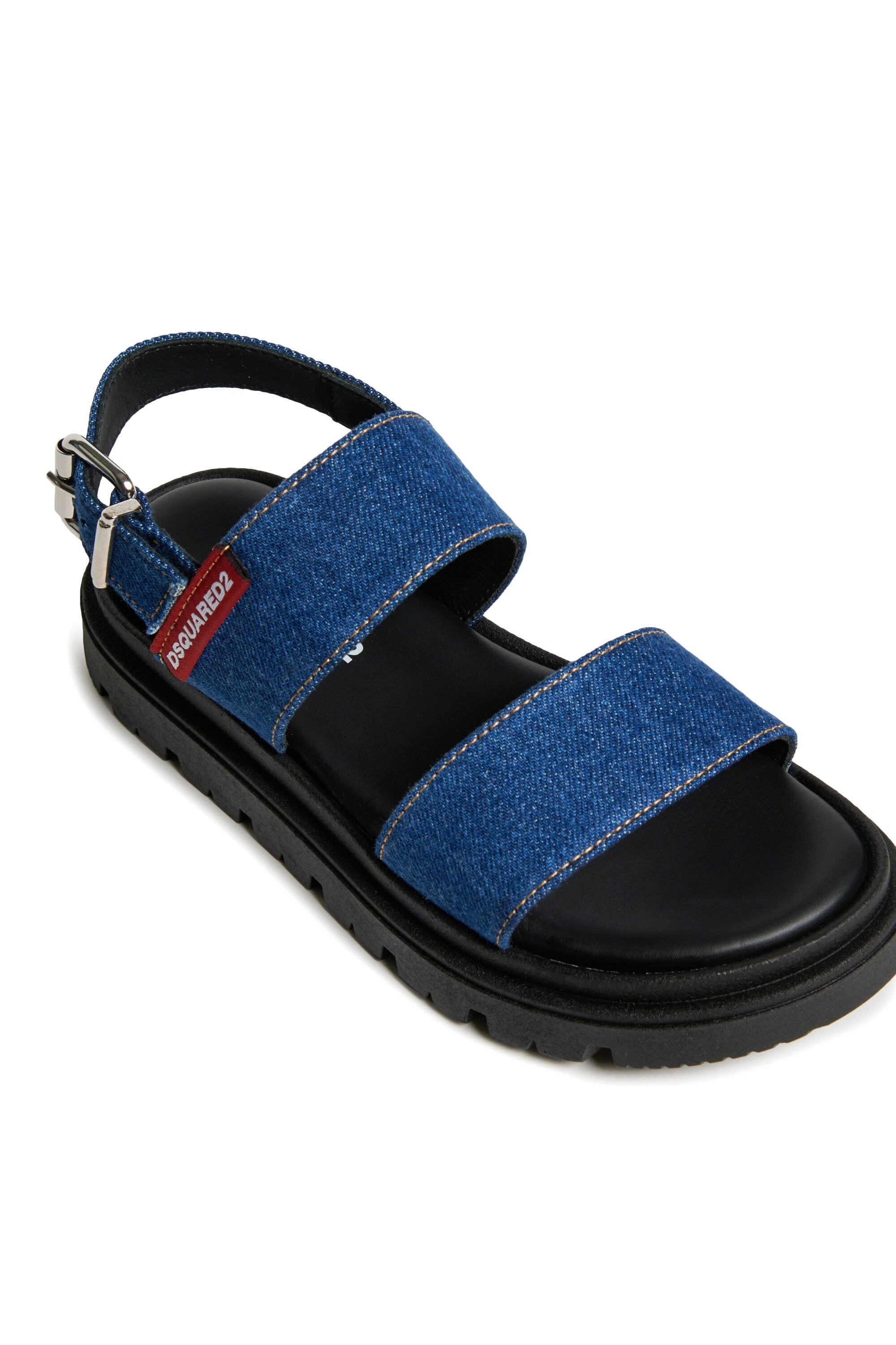 Sandali platform in denim