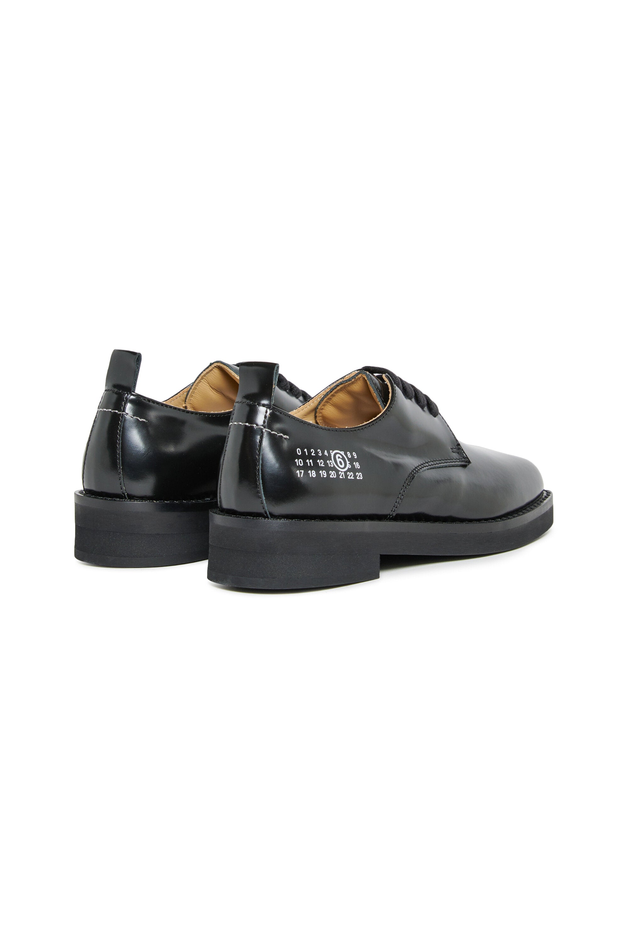 Derby-Schuhe aus Leder mit Logo