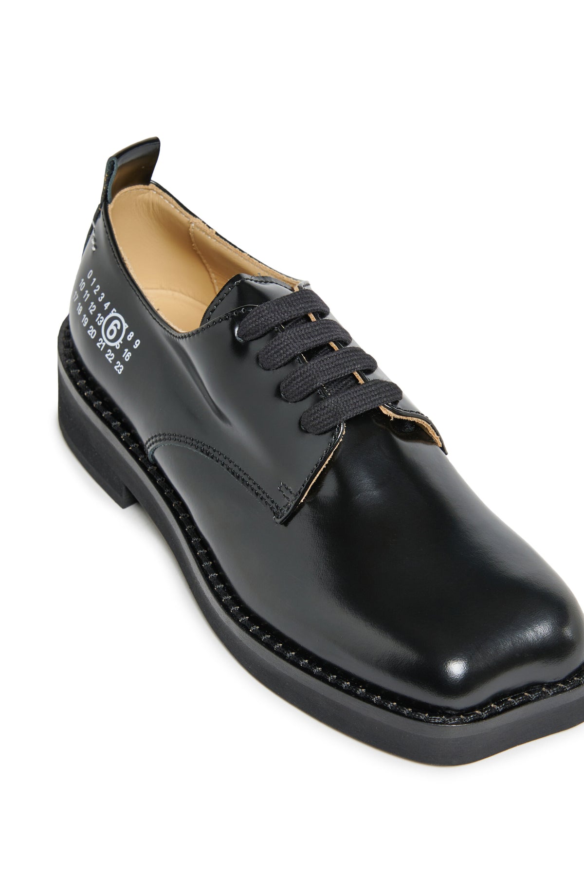 Derby-Schuhe aus Leder mit Logo