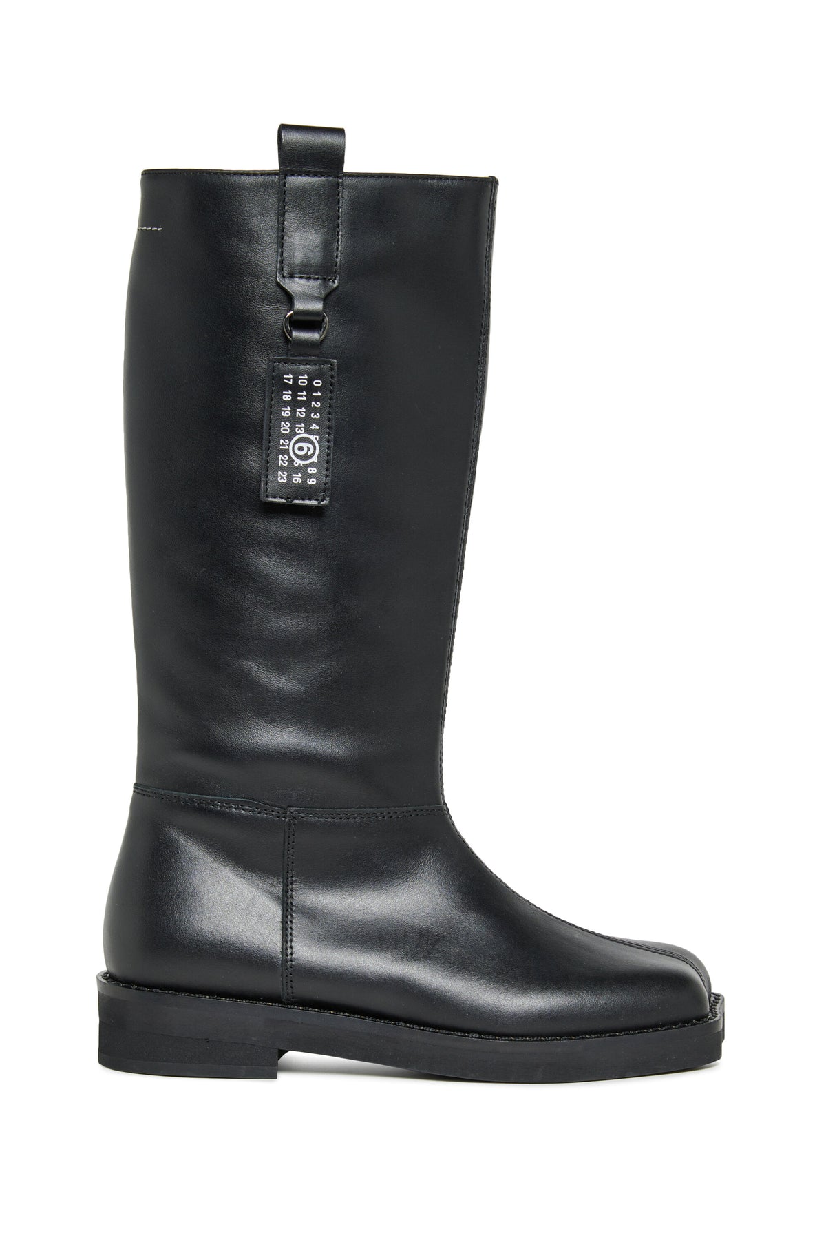 Bottes hautes en cuir avec logo
