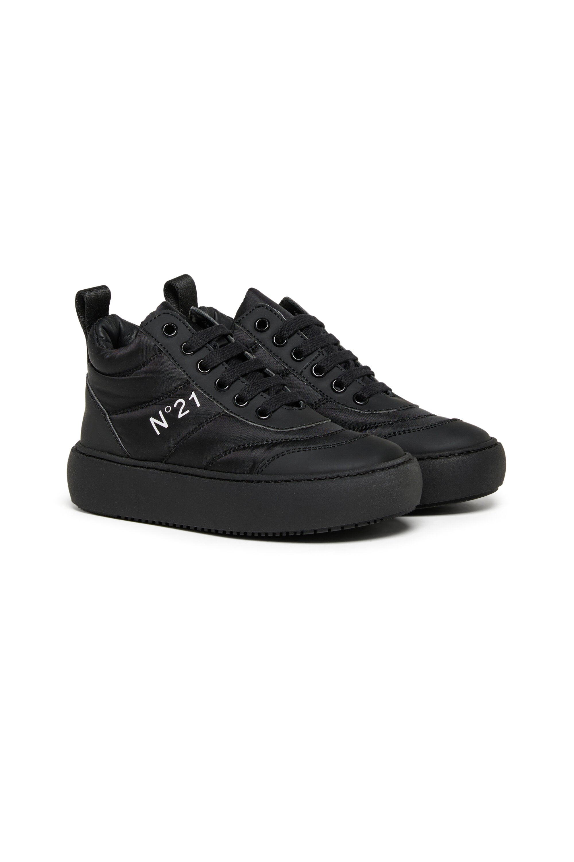 Sneakers mid imbottite con logo