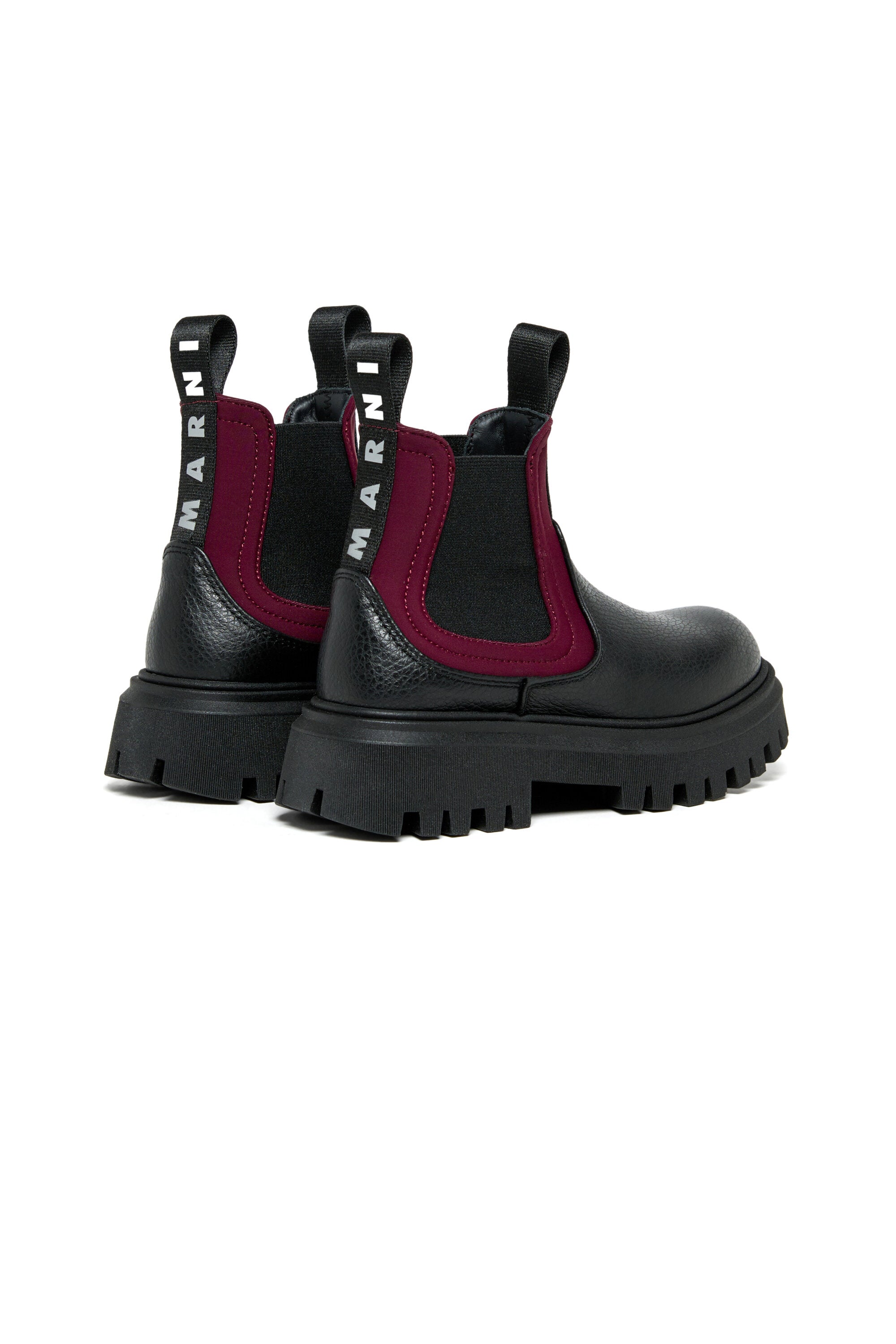 Bottes Chelsea en cuir avec logo en ruban