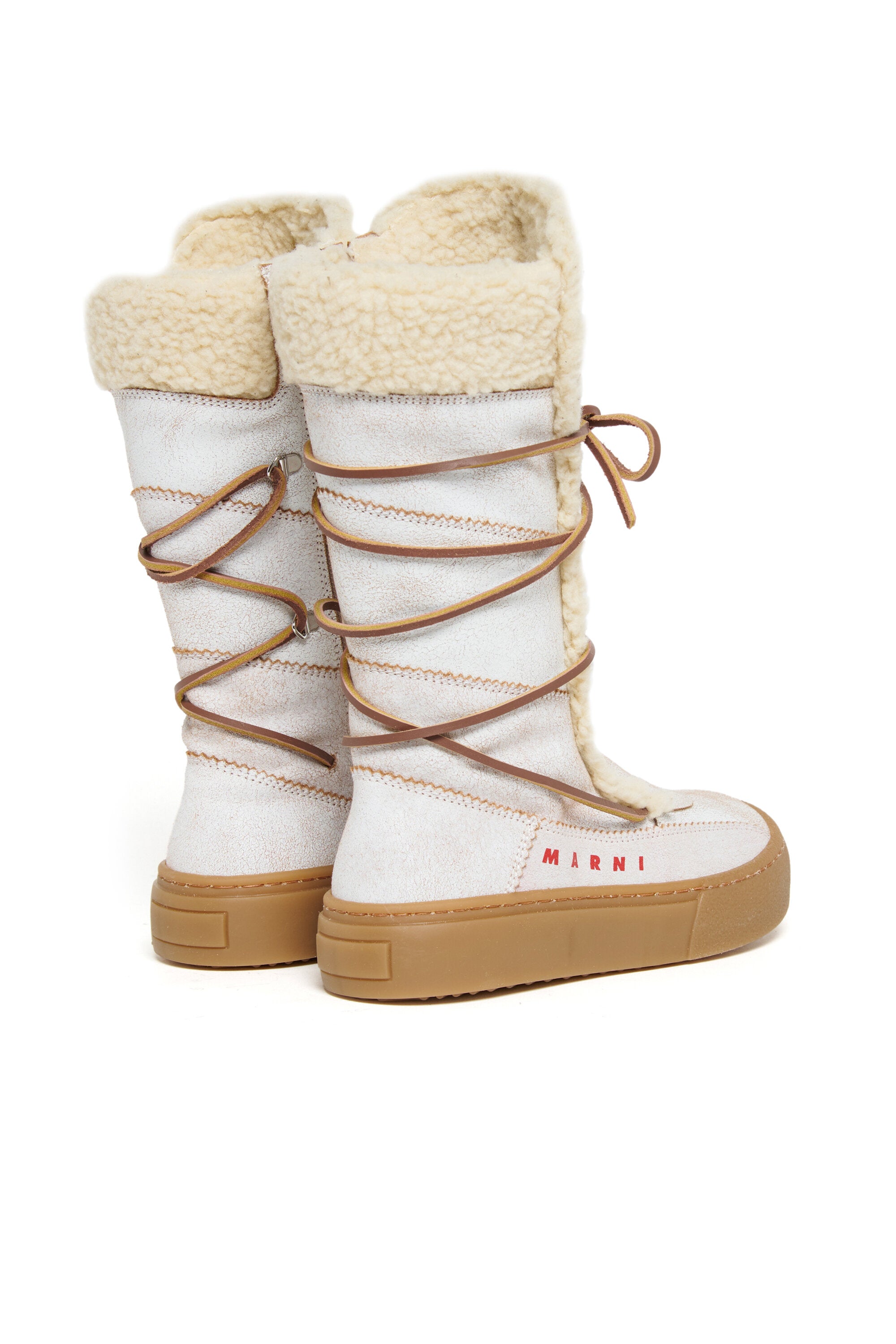 Stivali alti da neve con interno in teddy