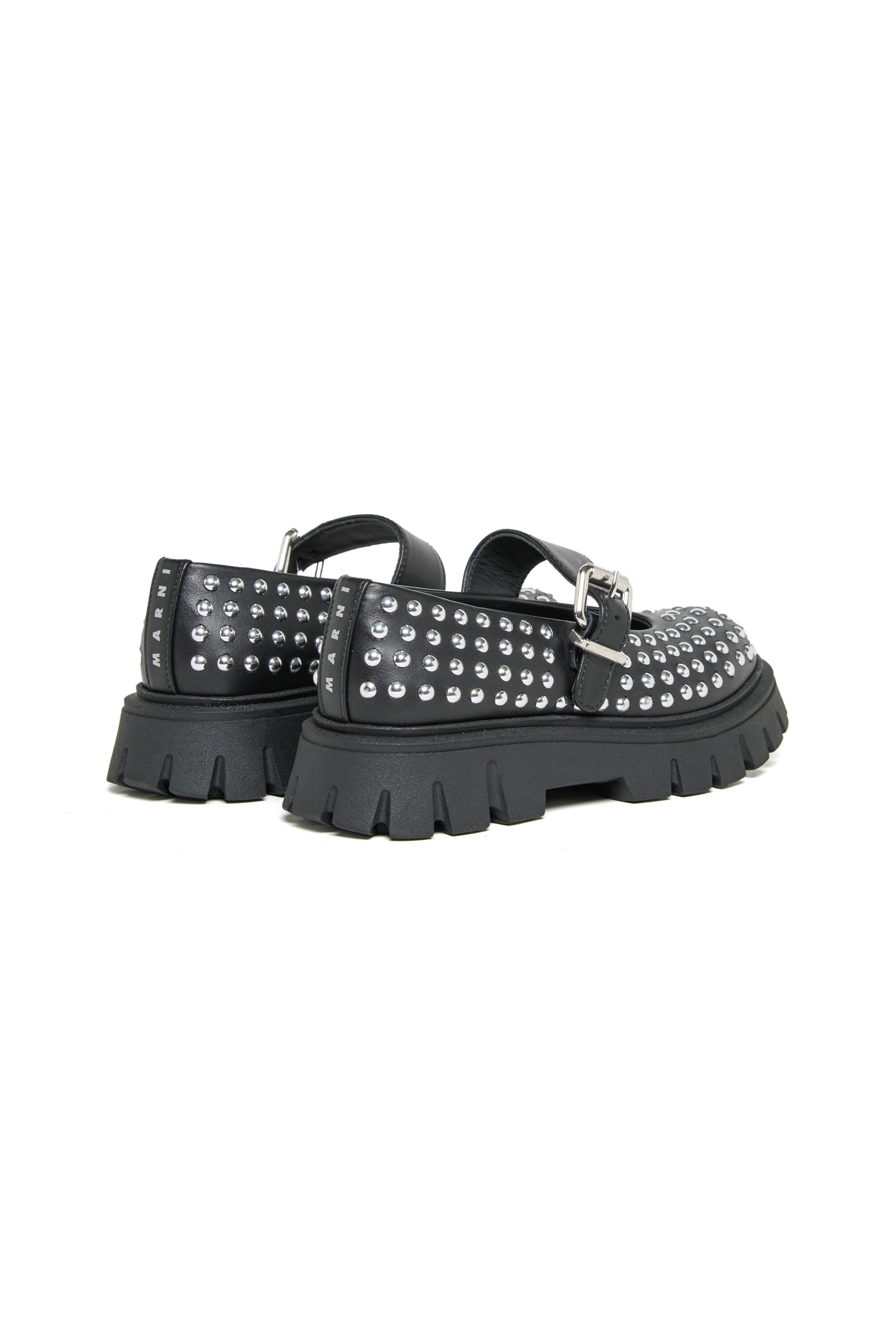 Scarpe Mary Jane in pelle con borchie