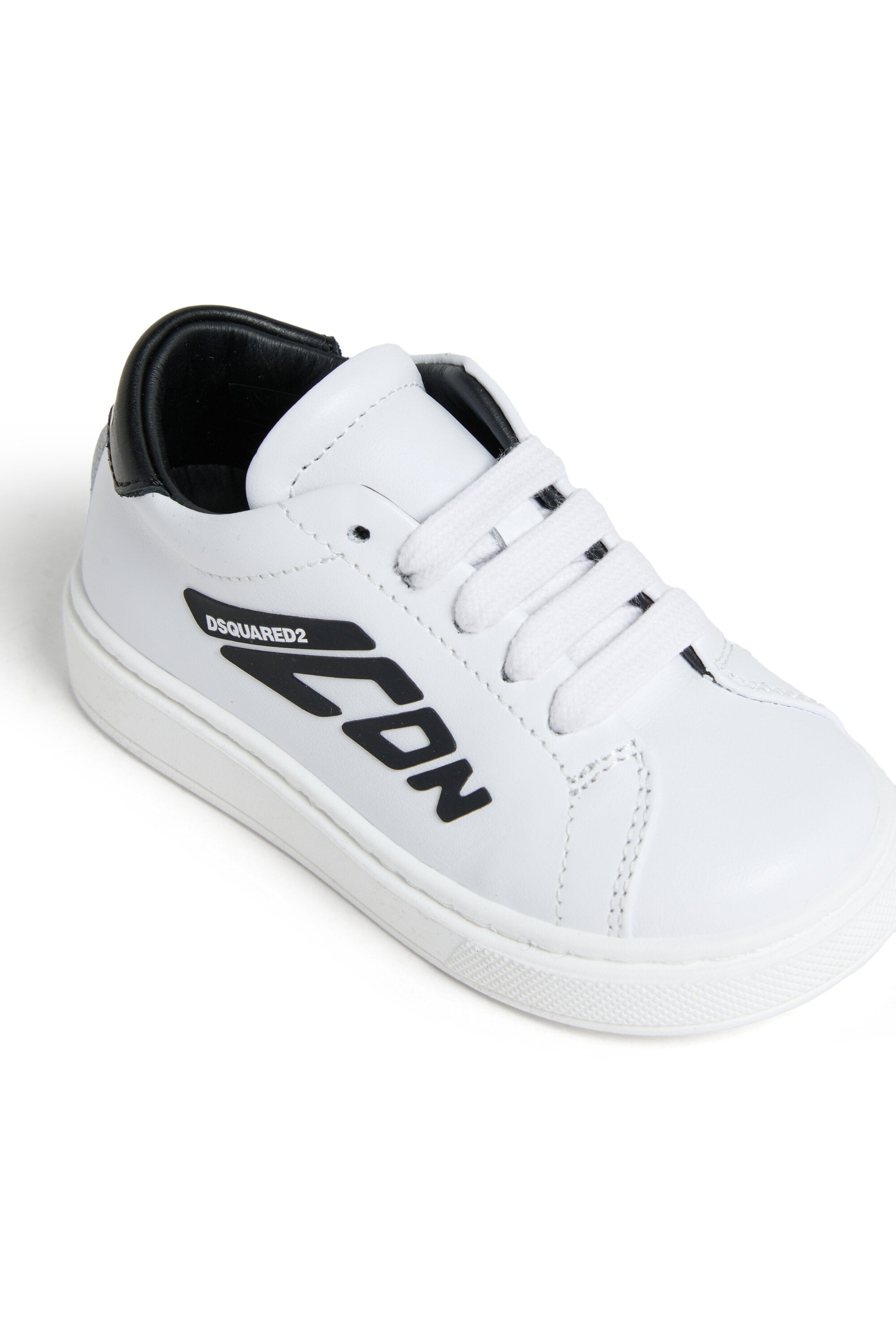 Icon logo leather low top sneakers