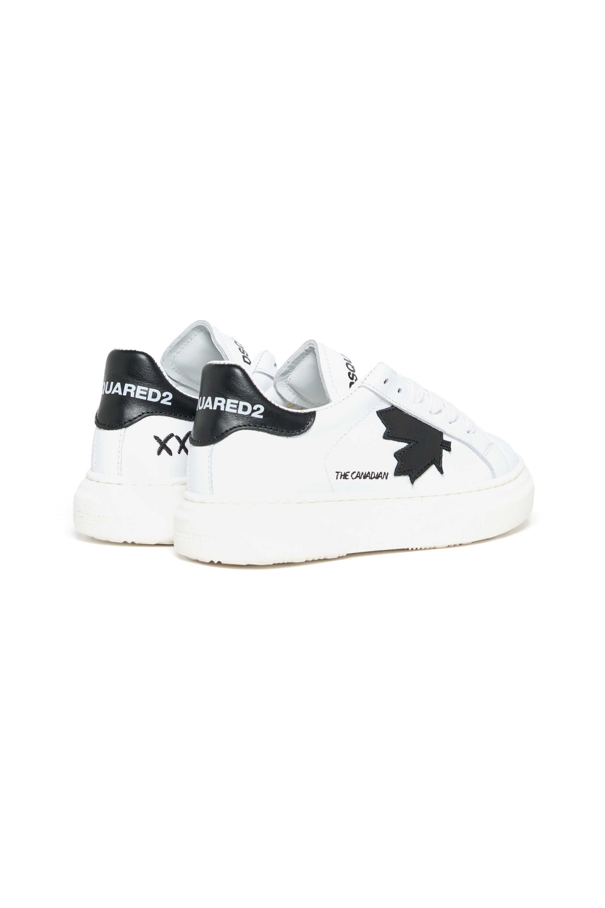 Dsquared2 boy's leather low top sneakers | BRAVE KID