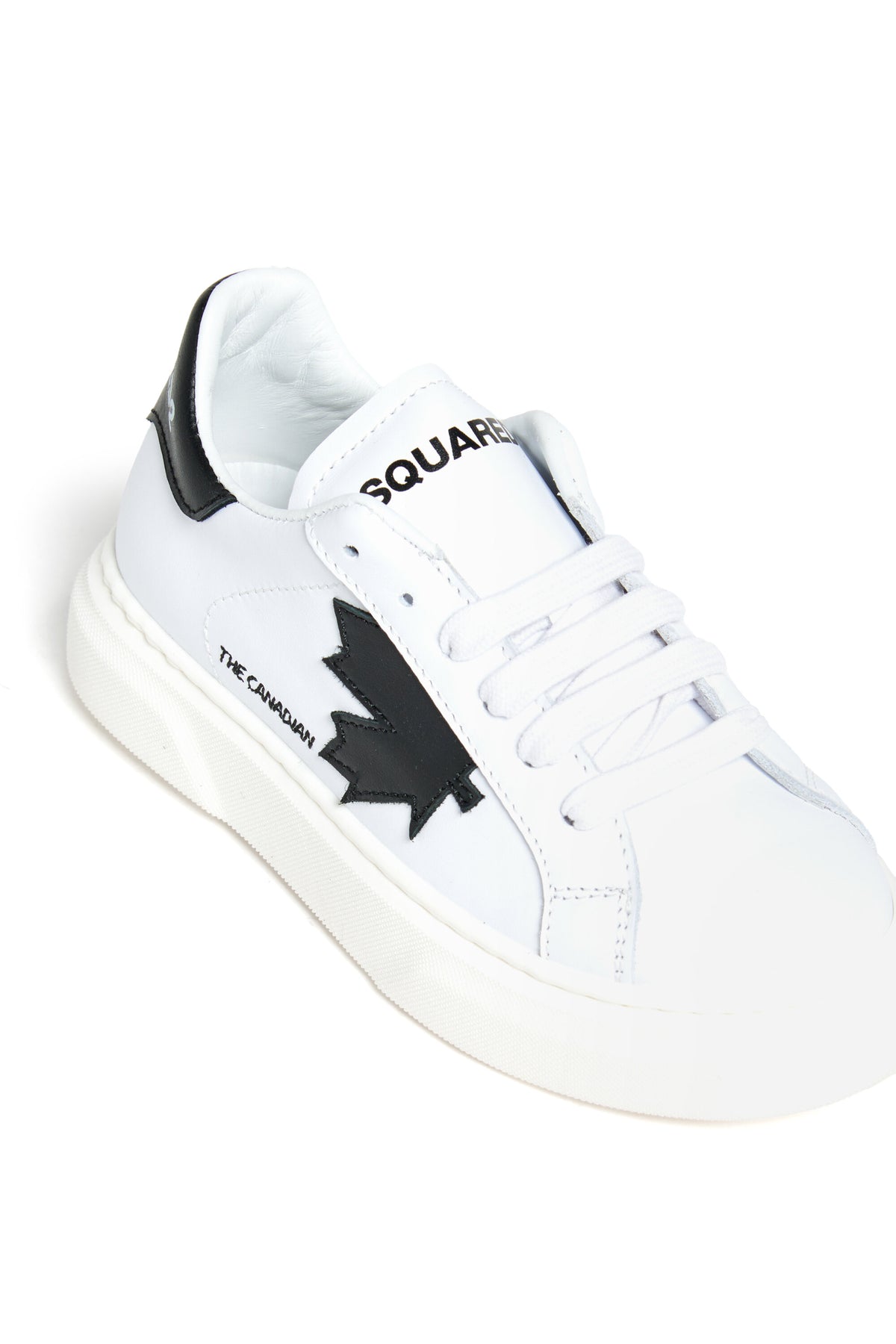 Sneakers basse in pelle con Maple Leaf
